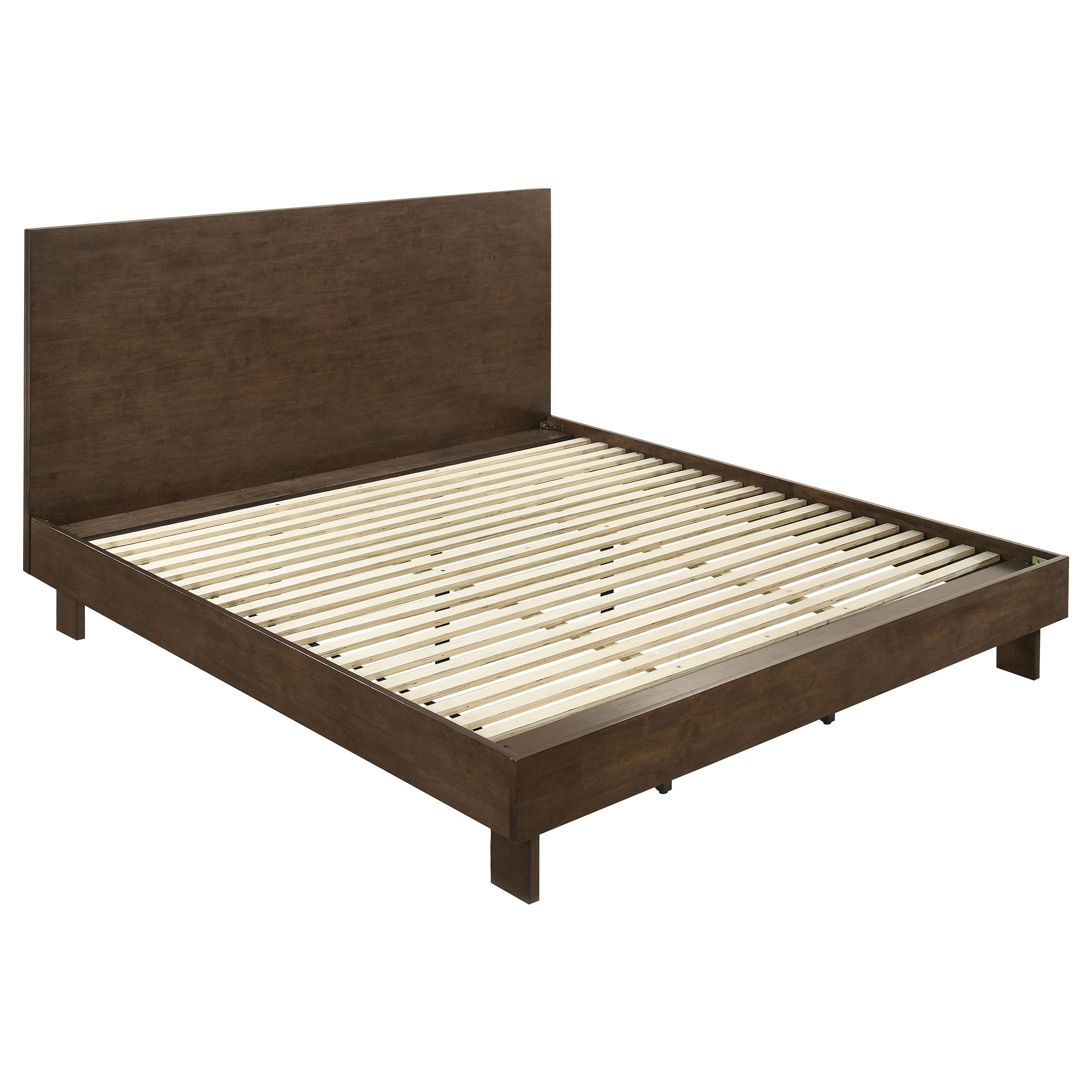 Dar Furniture - Coaster - Glenwood 48-inch Eastern King Platform Panel Bed Warm Brown - 225011KE