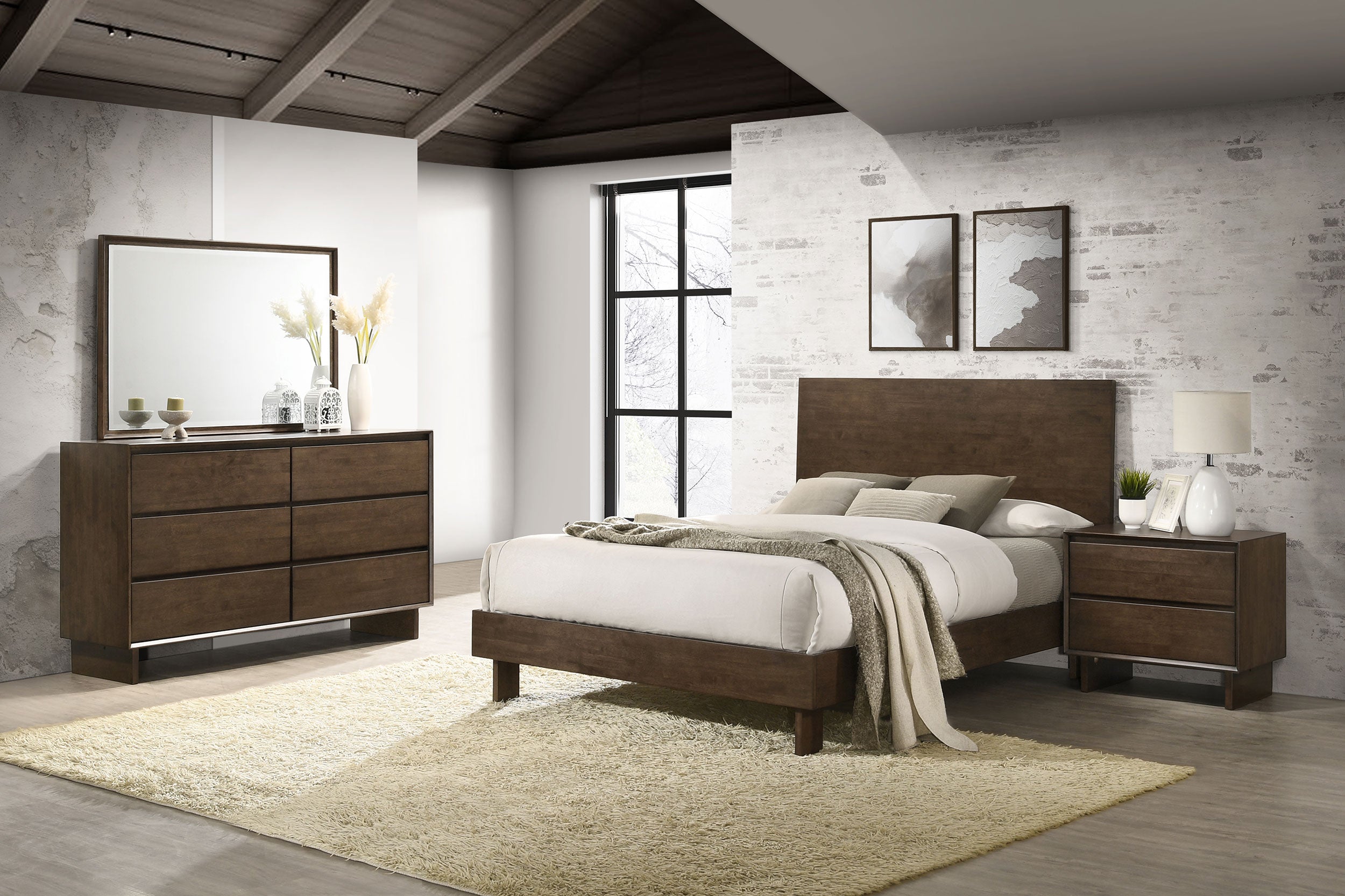 Dar Furniture - Coaster - Glenwood 4-piece Queen Bedroom Set Warm Brown - 225011Q-S4