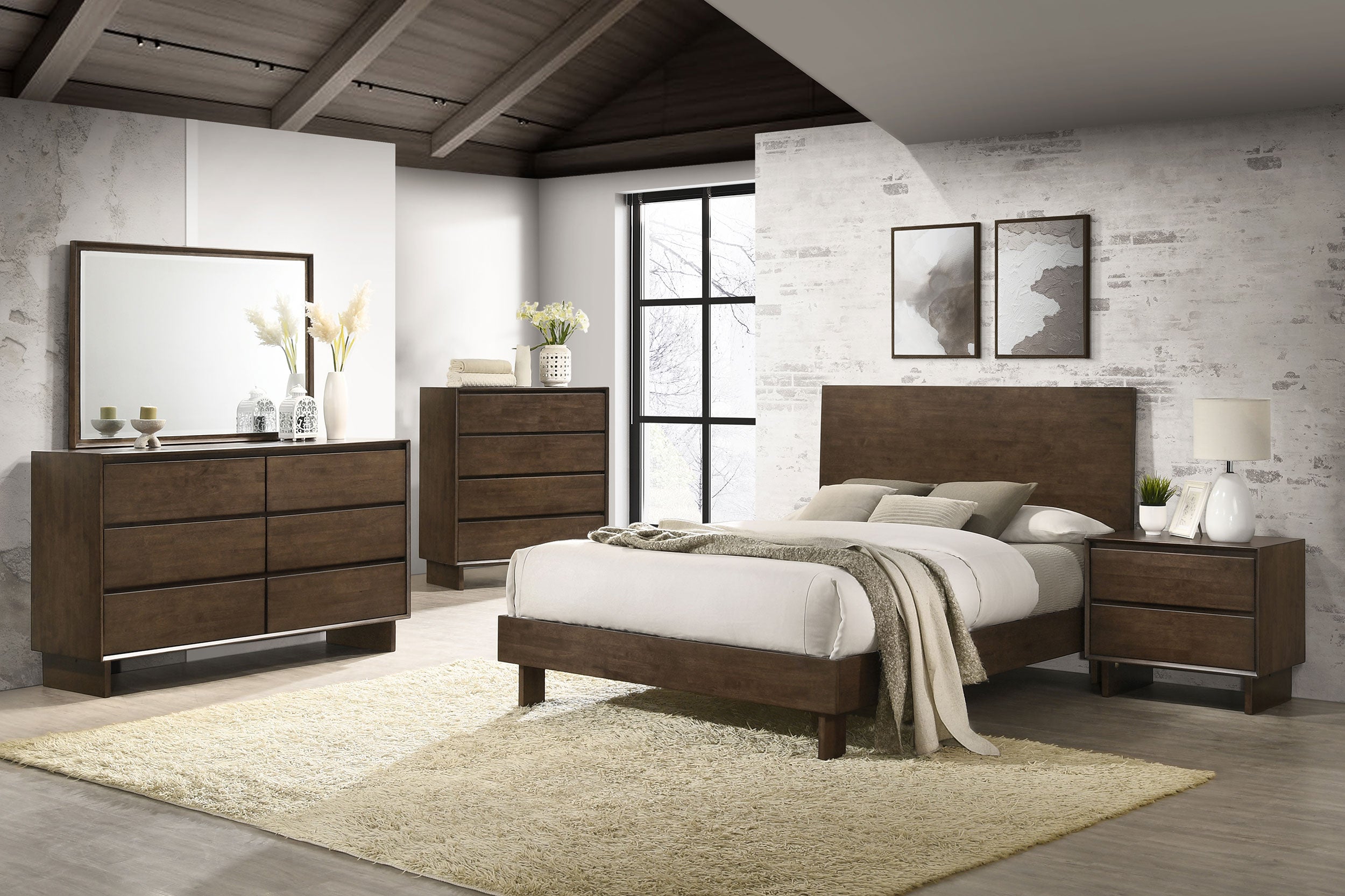 Dar Furniture - Coaster - Glenwood 5-piece Queen Bedroom Set Warm Brown - 225011Q-S5