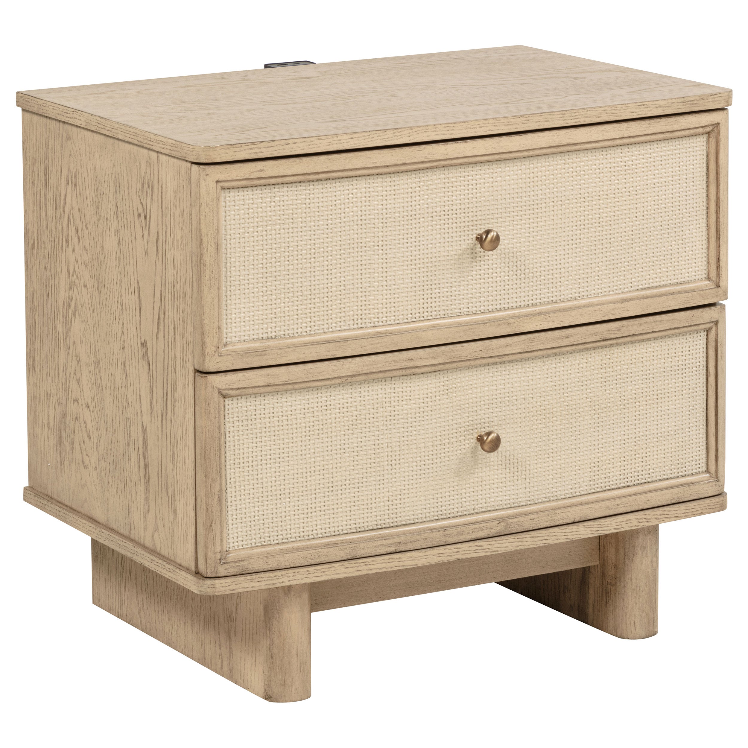 Dar Furniture - Coaster - Kailani 2-drawer Nightstand Bedside Table Beige Oak - 225042