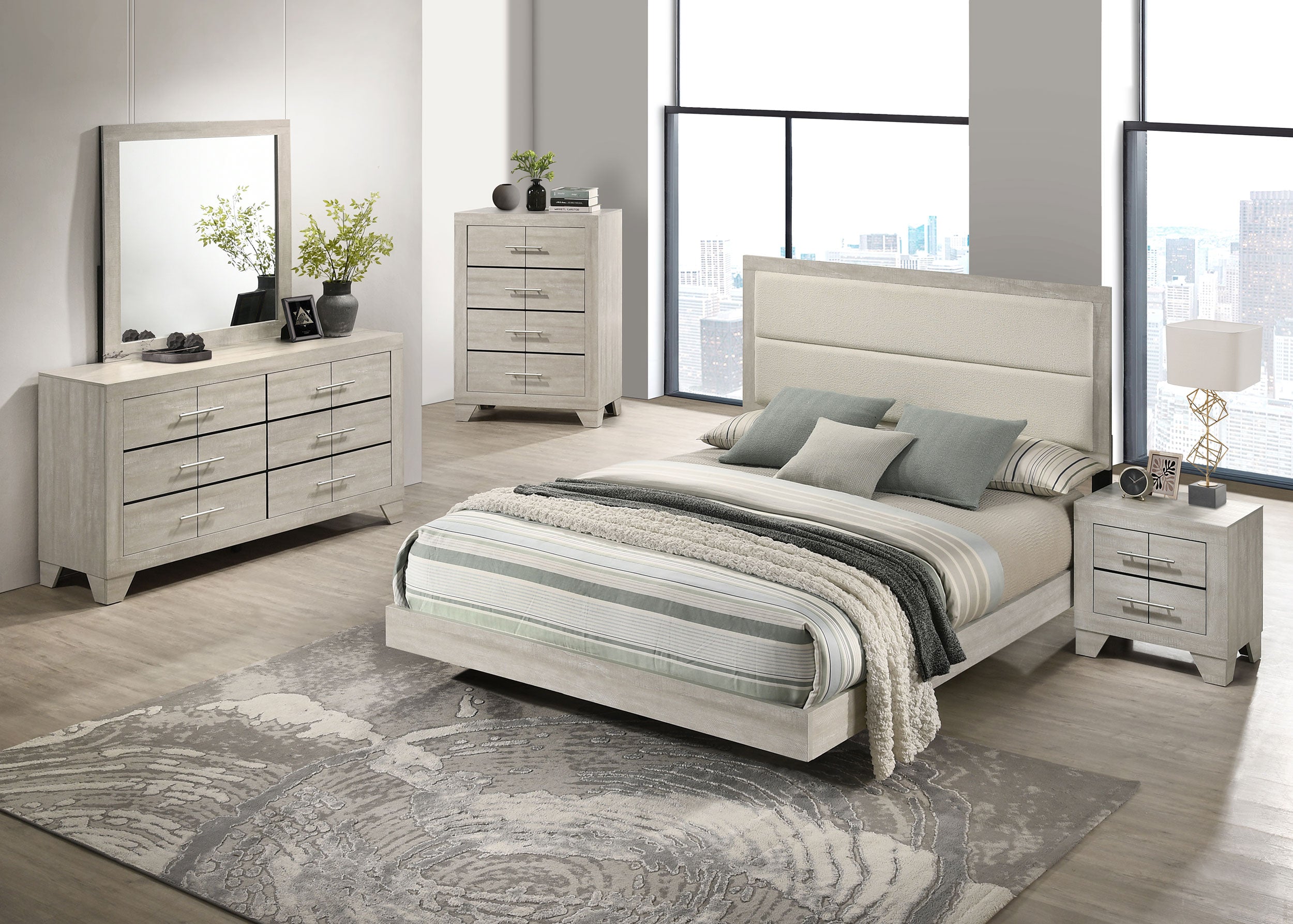 Dar Furniture - Coaster - Trenton 5-piece Full Bedroom Set Rustic Cream - 225061F-S5