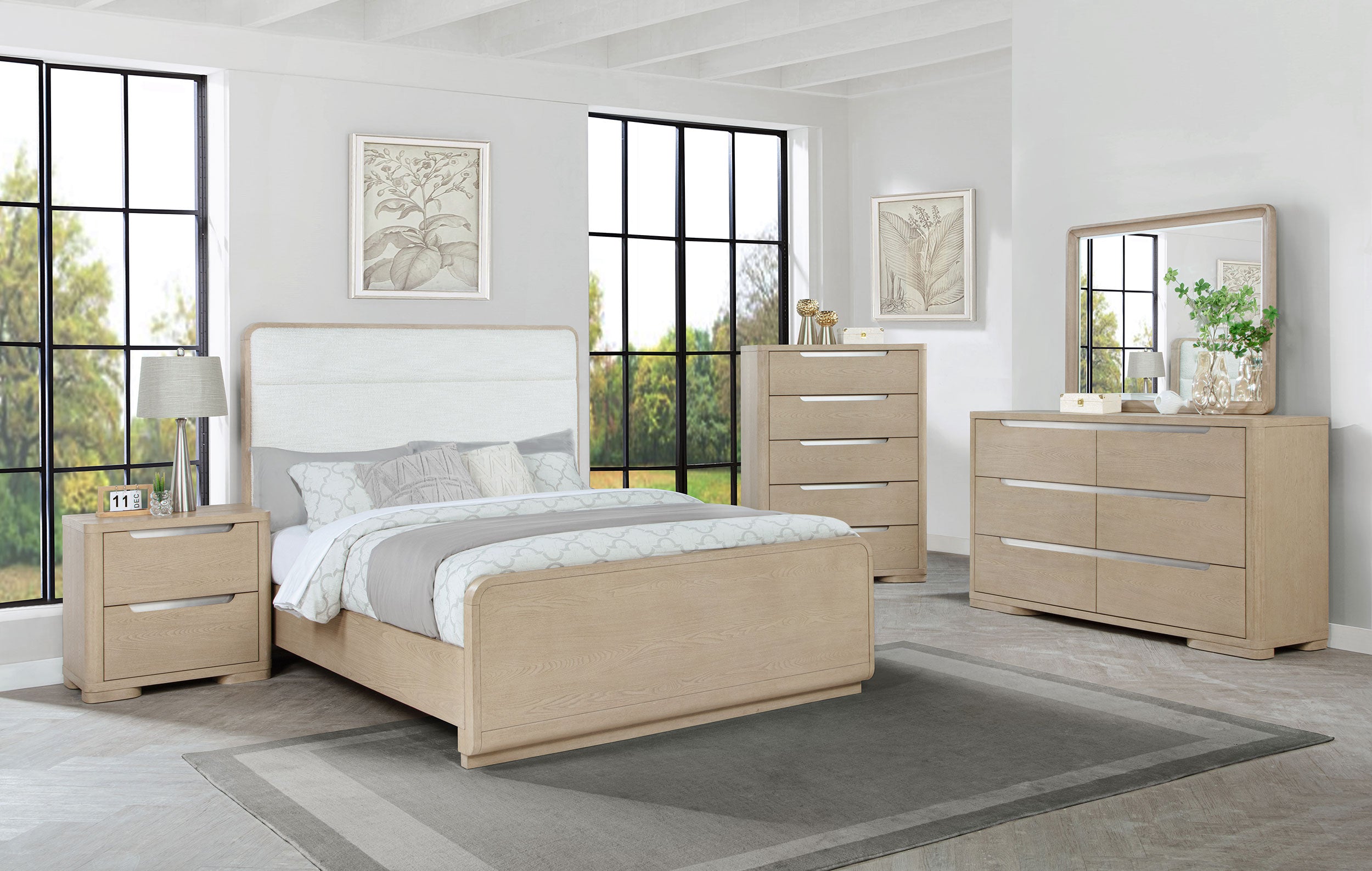 Dar Furniture - Coaster - Ladera 5-piece California King Bedroom Set Light Elm - 225081KW-S5