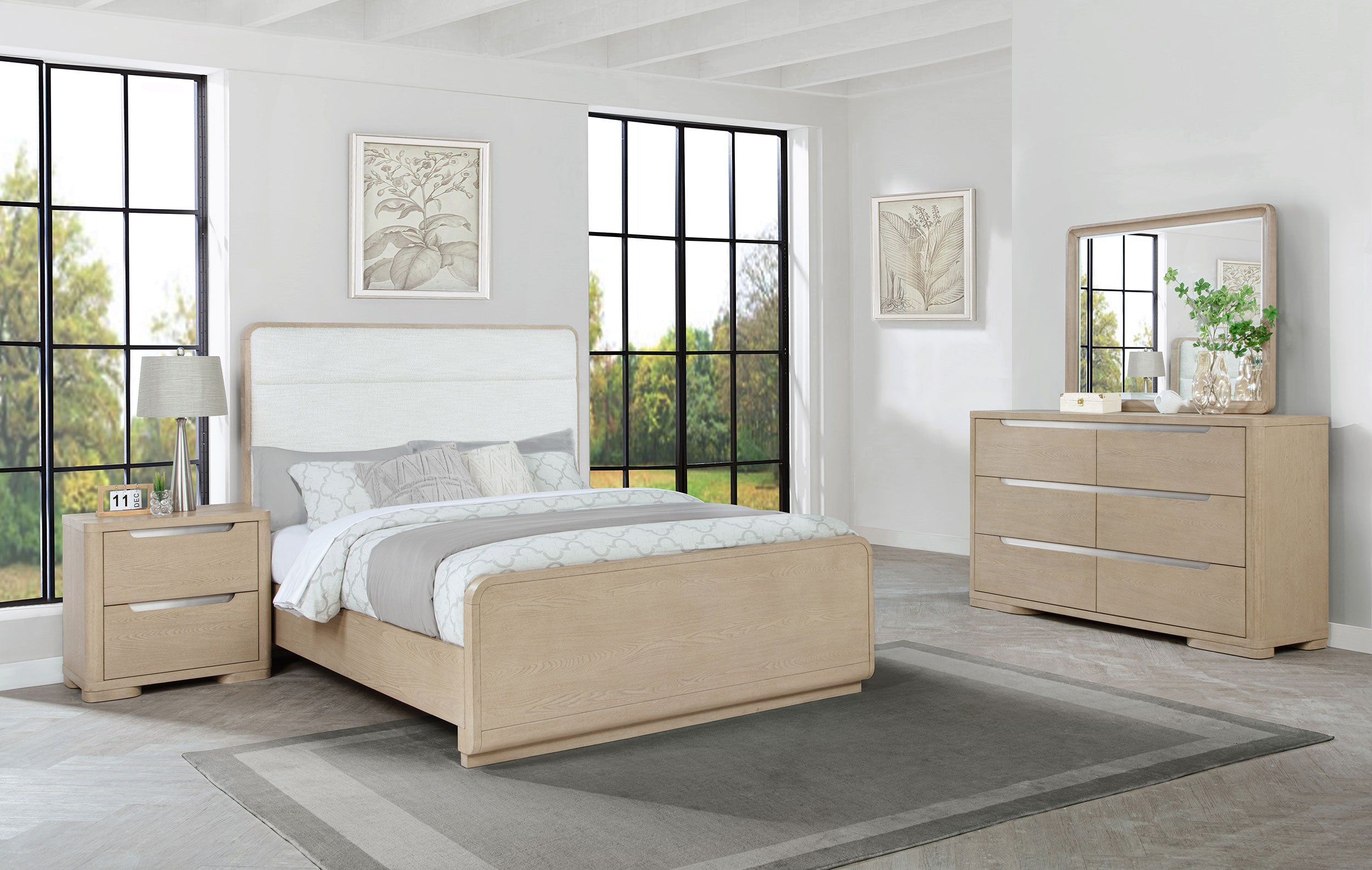 Dar Furniture - Coaster - Ladera 4-piece Queen Bedroom Set Light Elm - 225081Q-S4