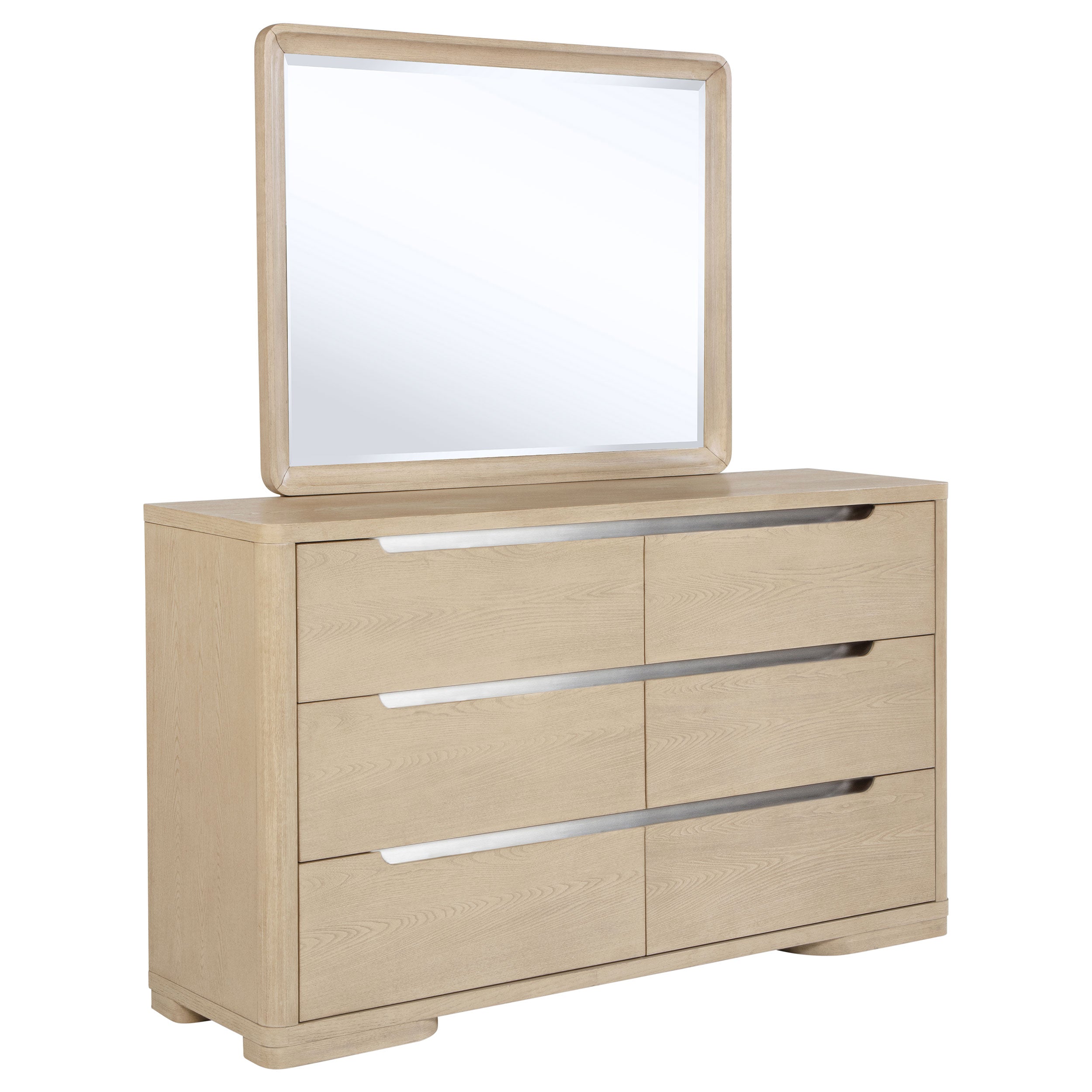 Dar Furniture - Coaster - Ladera 6-drawer Bedroom Dresser and Mirror Light Elm - 225083M