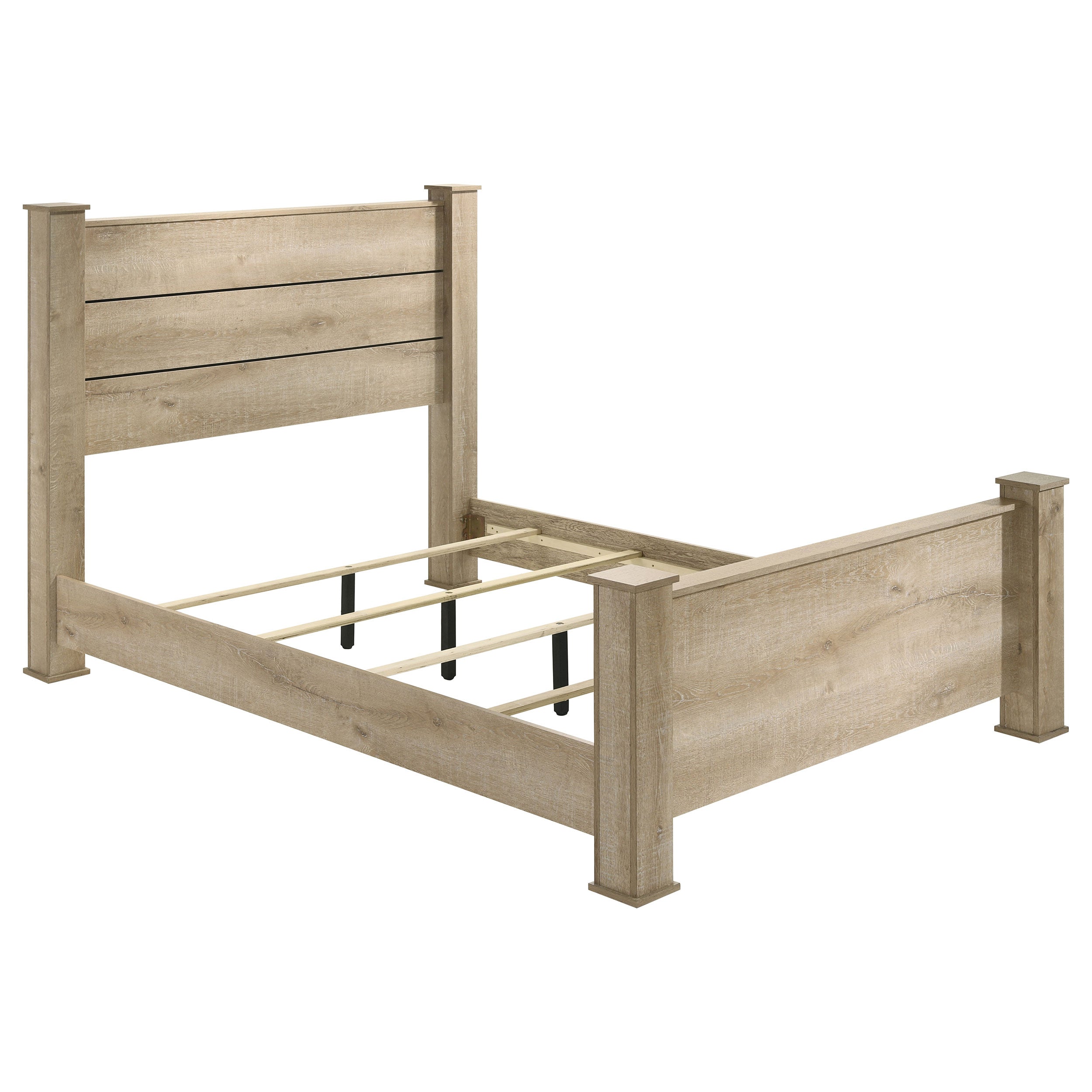 Dar Furniture - Coaster - Oakglen 55-inch California King Panel Bed Weathered Oak - 225101KW