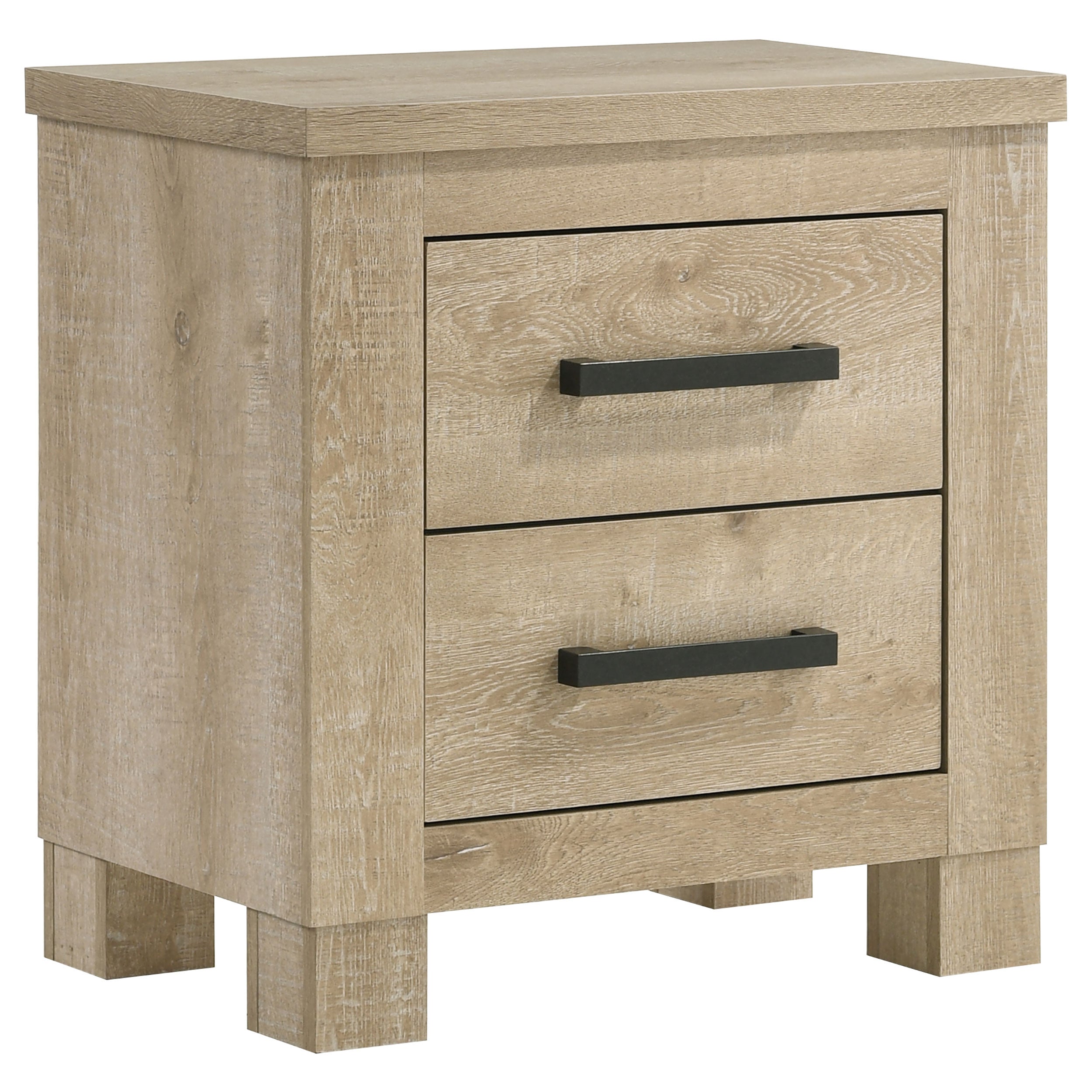 Dar Furniture - Coaster - Oakglen 2-drawer Nightstand Bedside Table Weathered Oak - 225102