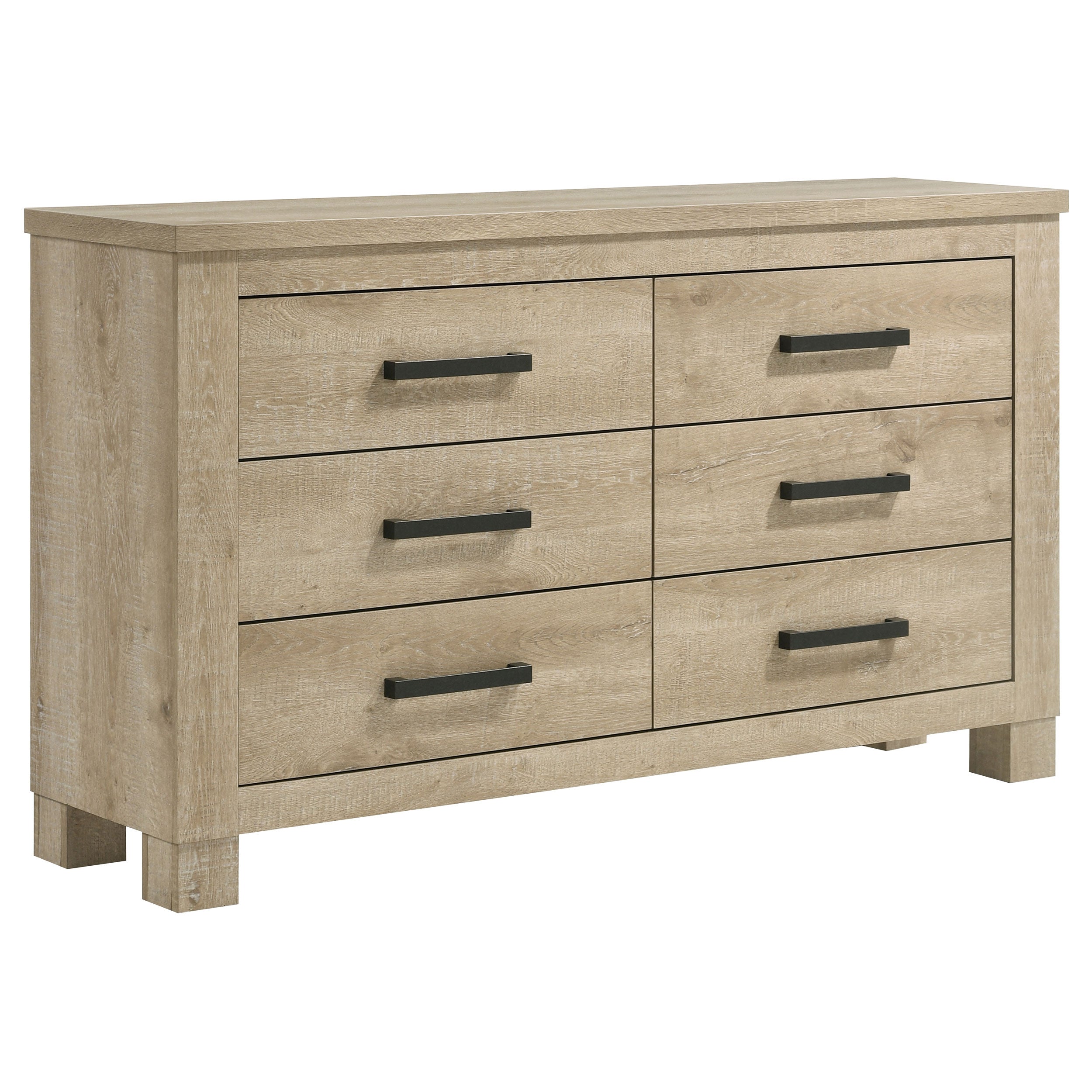 Dar Furniture - Coaster - Oakglen 6-drawer Bedroom Dresser Weathered Oak - 225103
