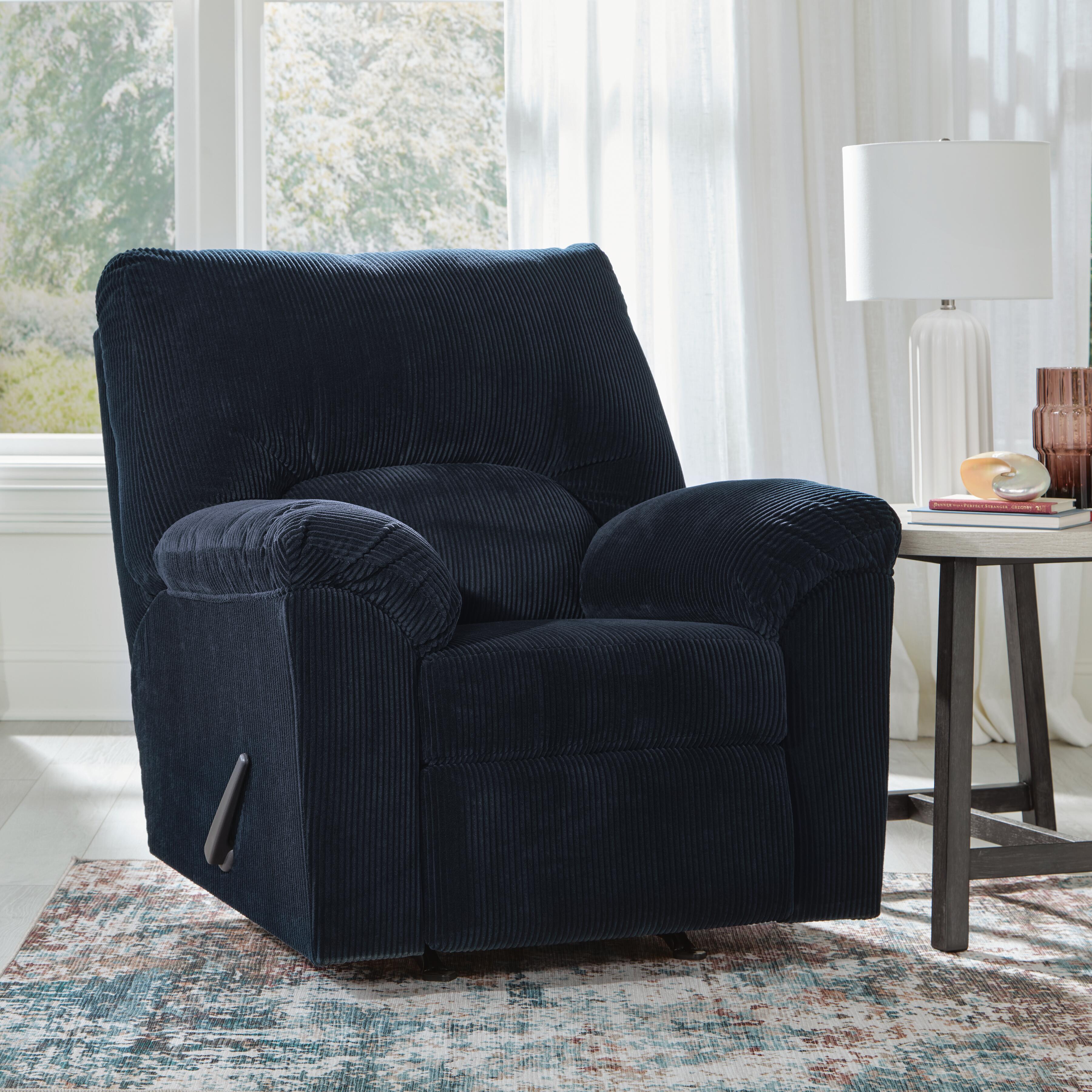 Dar Furniture - Ashley Furniture - SimpleJoy Recliner - Rocker Recliner / Navy - 2420525