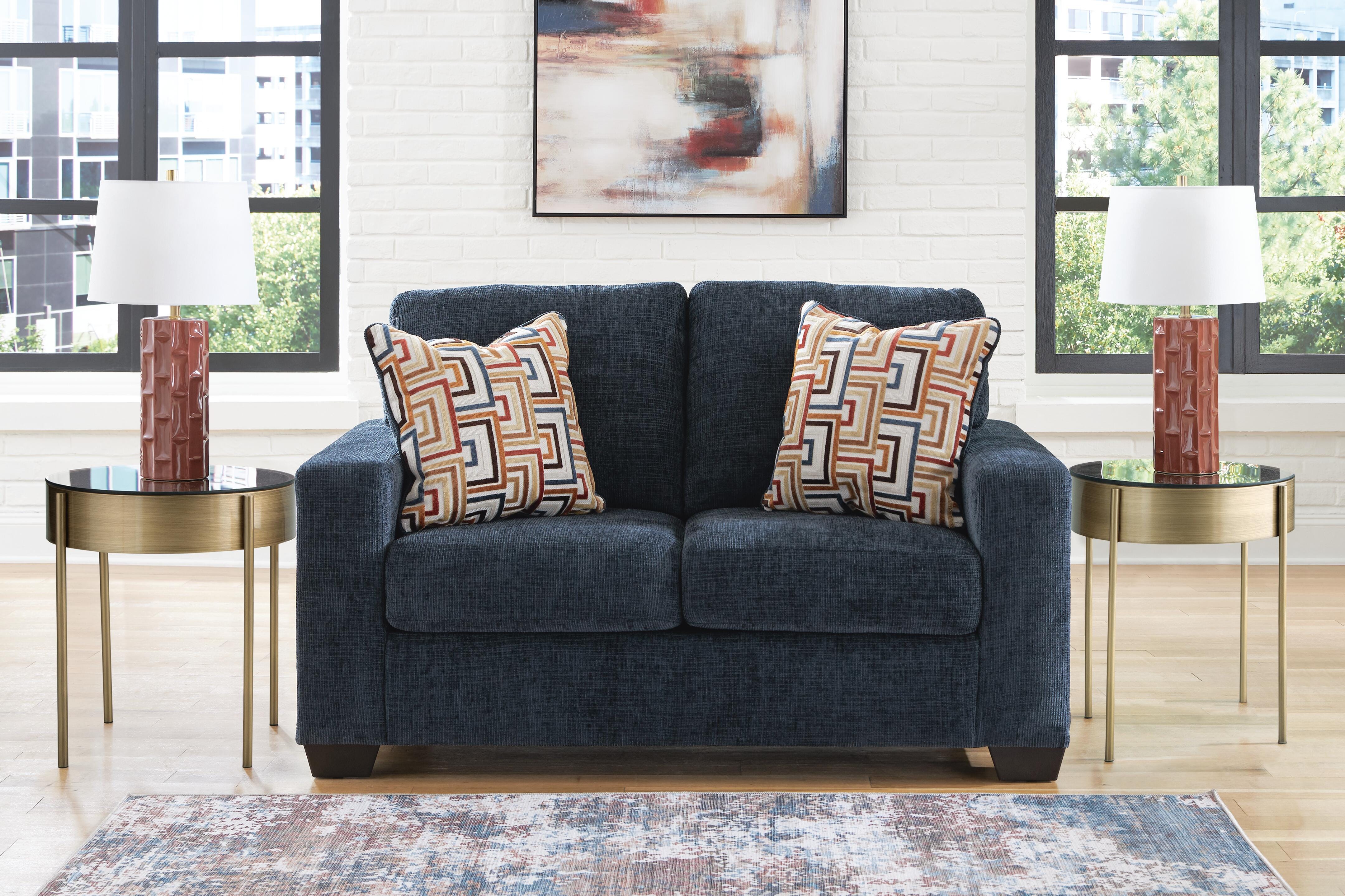 Dar Furniture - Ashley Furniture - Aviemore Loveseat - Loveseat / Ink - 2430335