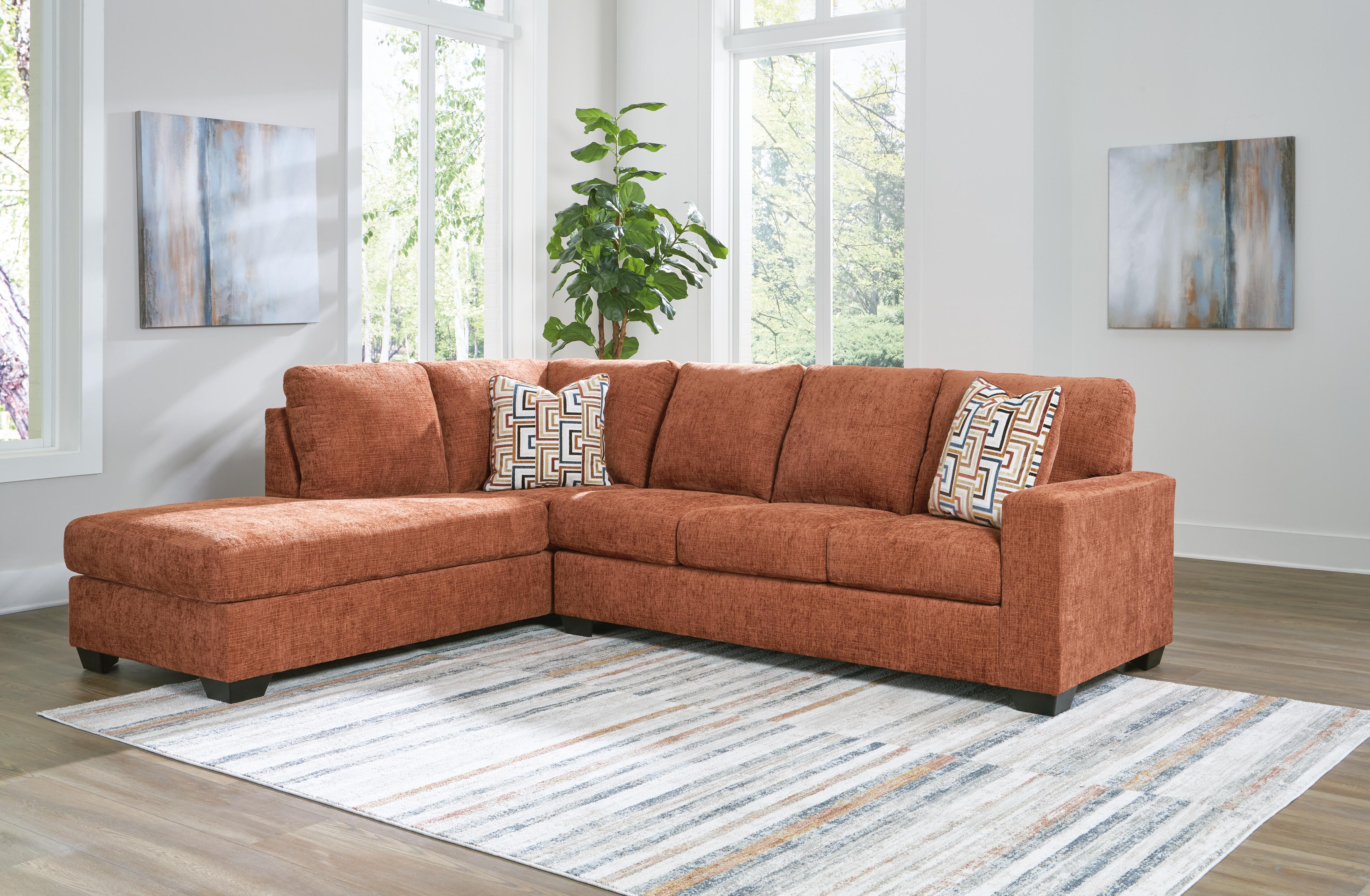 Dar Furniture - Ashley Furniture - Aviemore 2-Piece Sectional with Chaise - RAF 2-Piece Sectional with Chaise / Spice - 24304S1