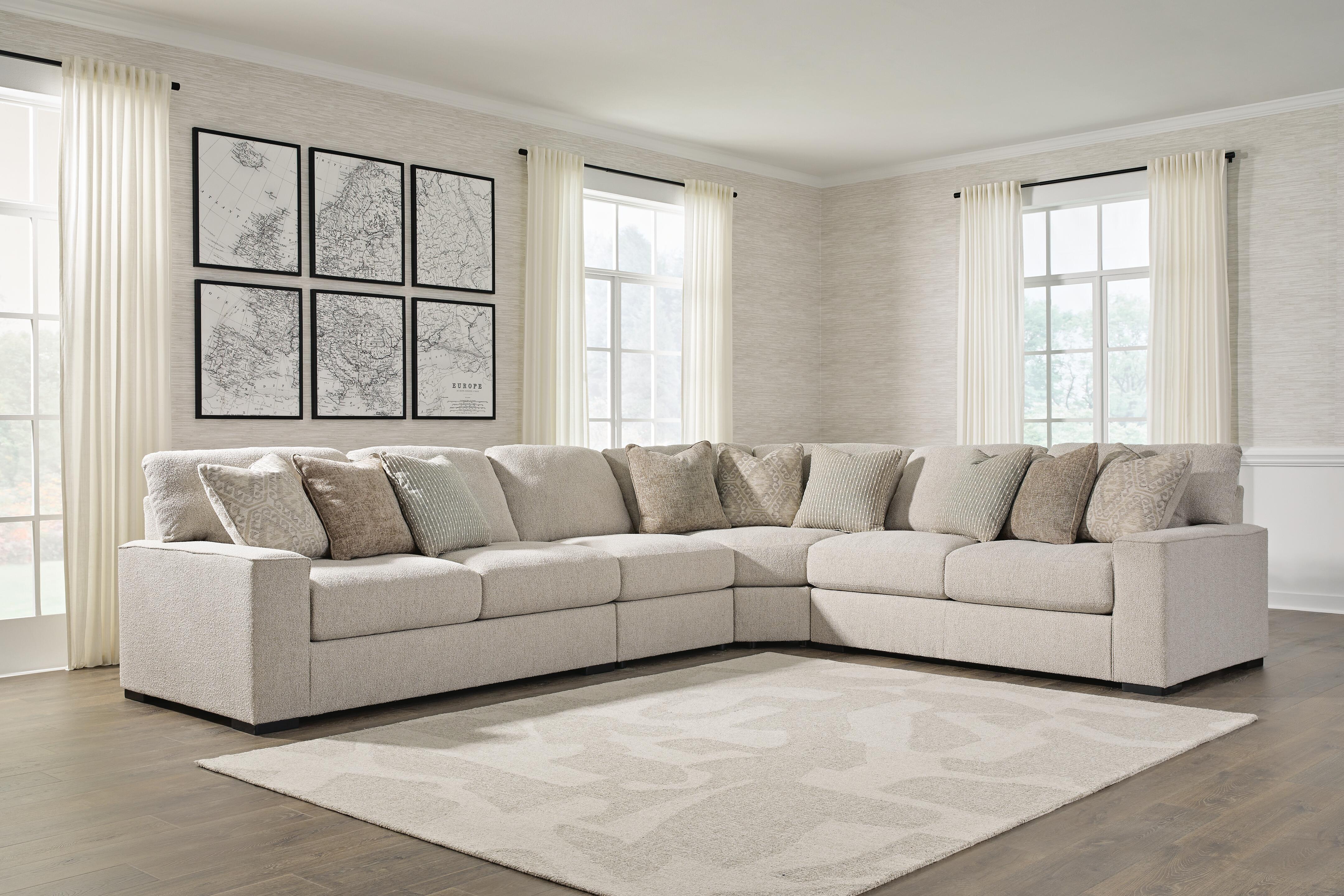 Dar Furniture - Ashley Furniture - Ballyton 4-Piece Sectional - RAF 4-Piece Sectional / Sand - 25102S2