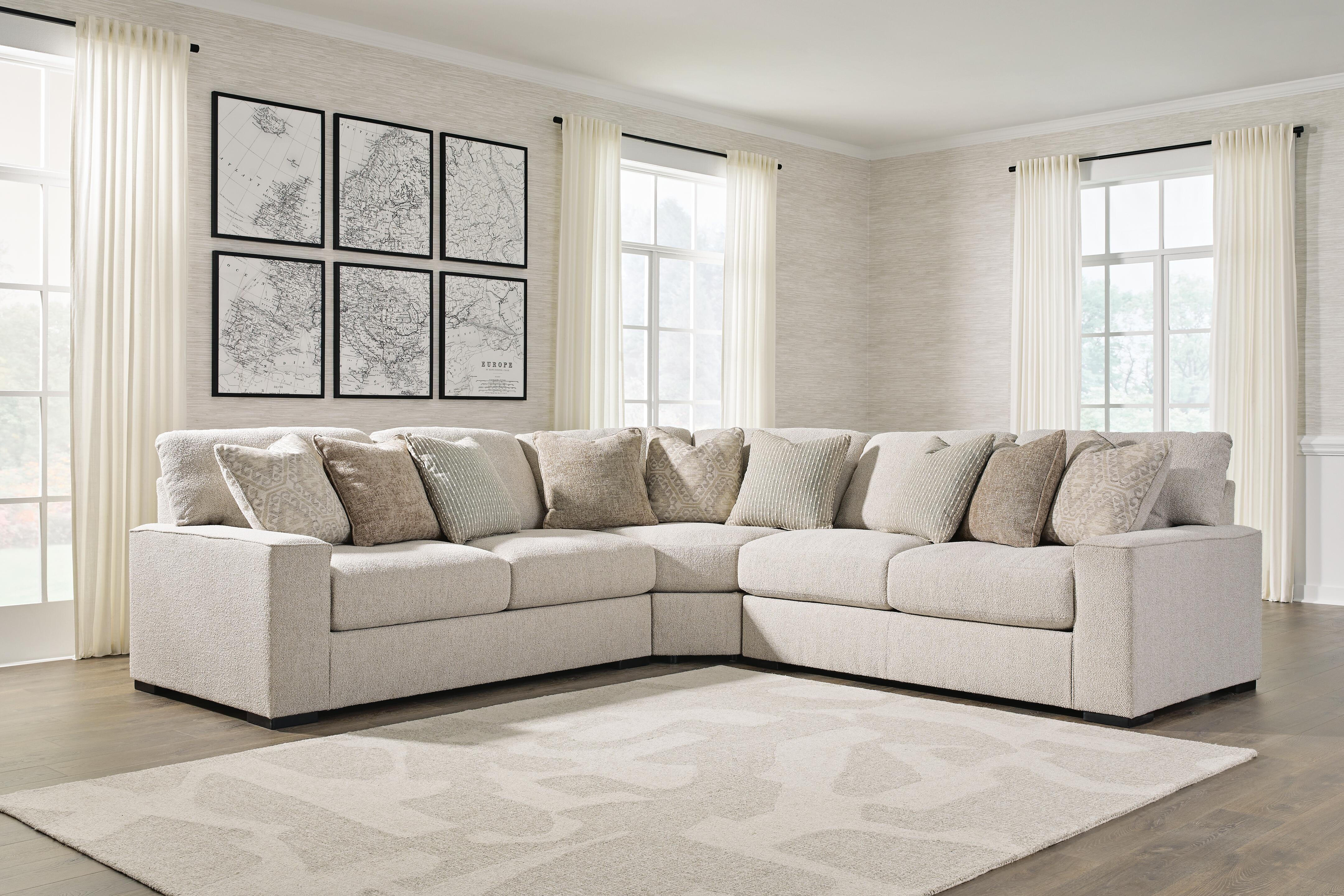 Dar Furniture - Ashley Furniture - Ballyton 3-Piece Sectional - RAF 3-Piece Sectional / Sand - 25102S1
