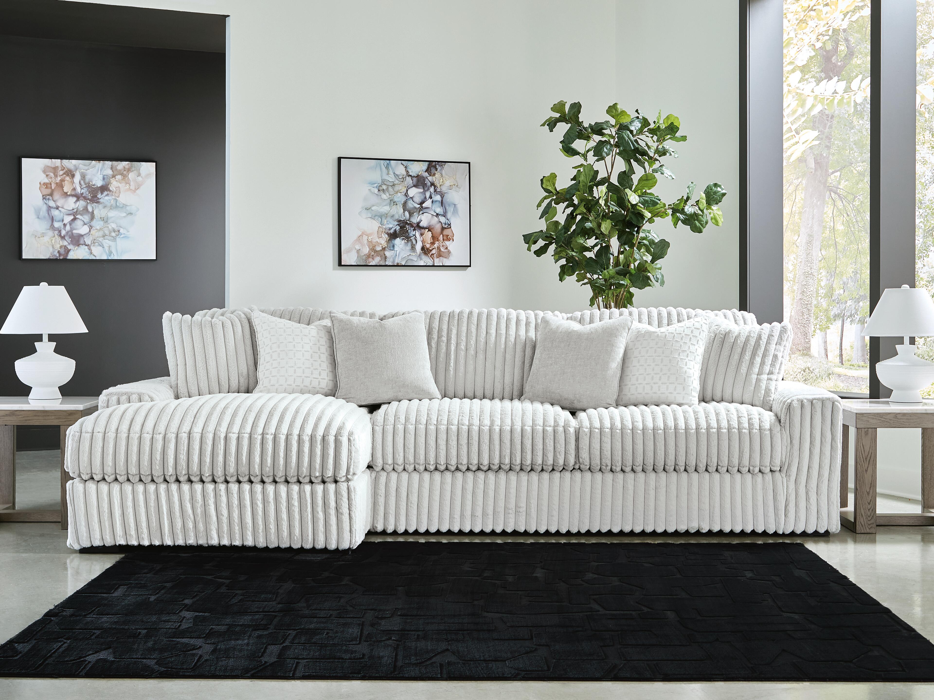 Dar Furniture - Ashley Furniture - Stupendous 2-Piece Sectional with Chaise - RAF 2-Piece Sectional with Chaise / Alloy - 25903S6