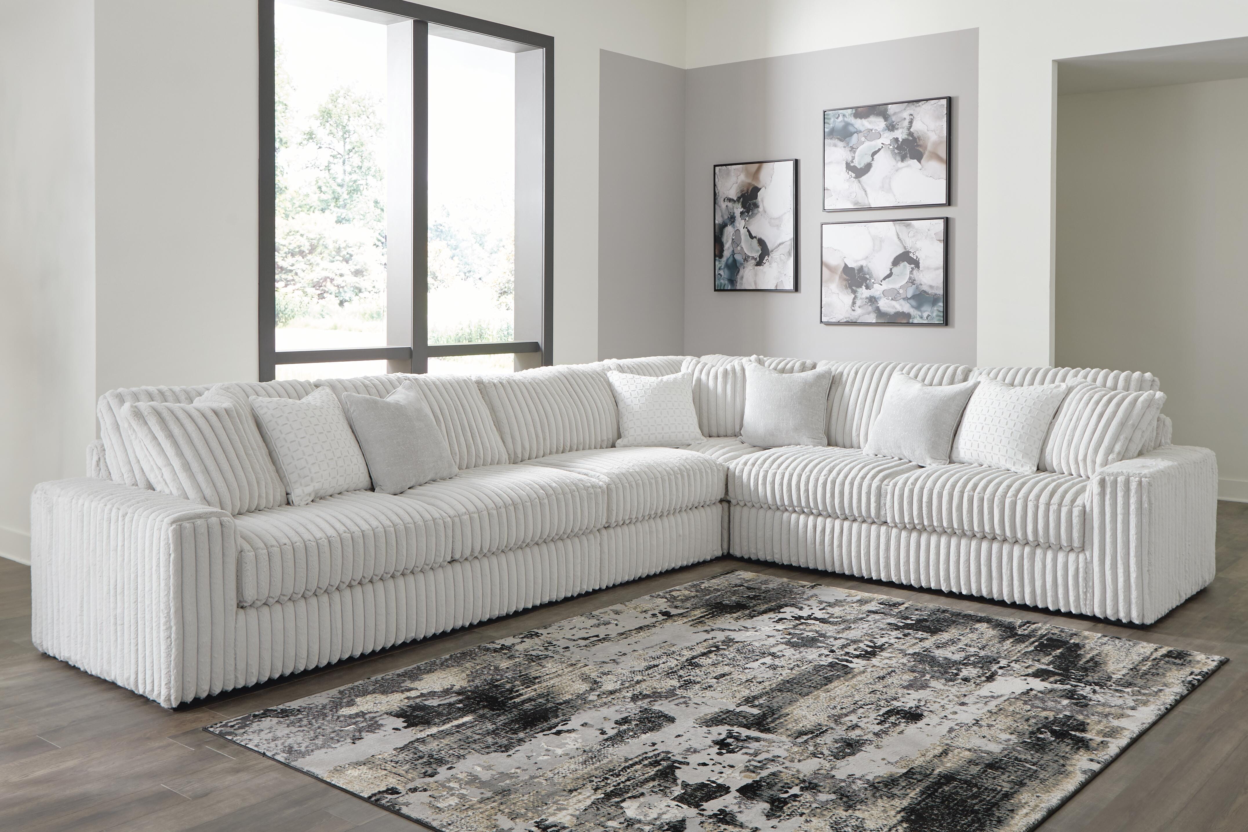 Dar Furniture - Ashley Furniture - Stupendous 4-Piece Sectional - LAF 4-Piece Sectional / Alloy - 25903S2