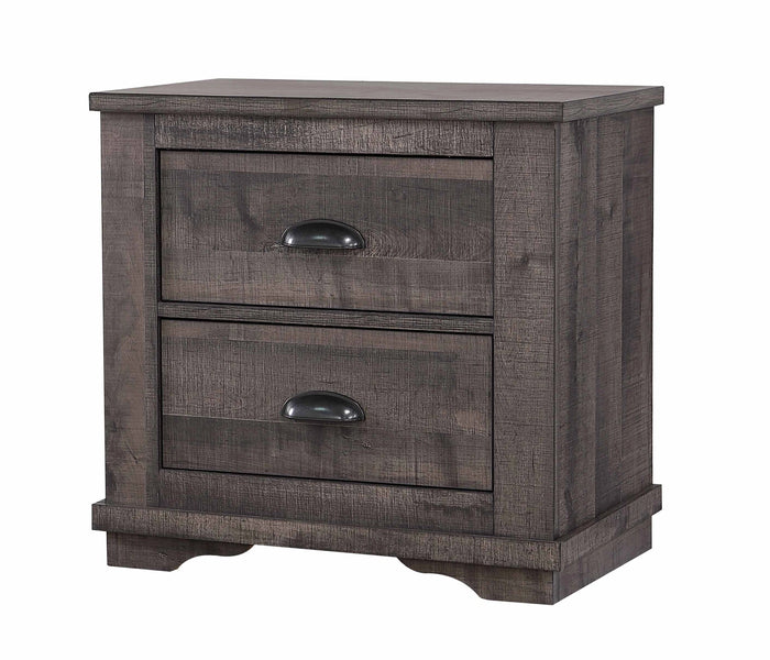 Coralee 2 Drawer Nightstand In Gray