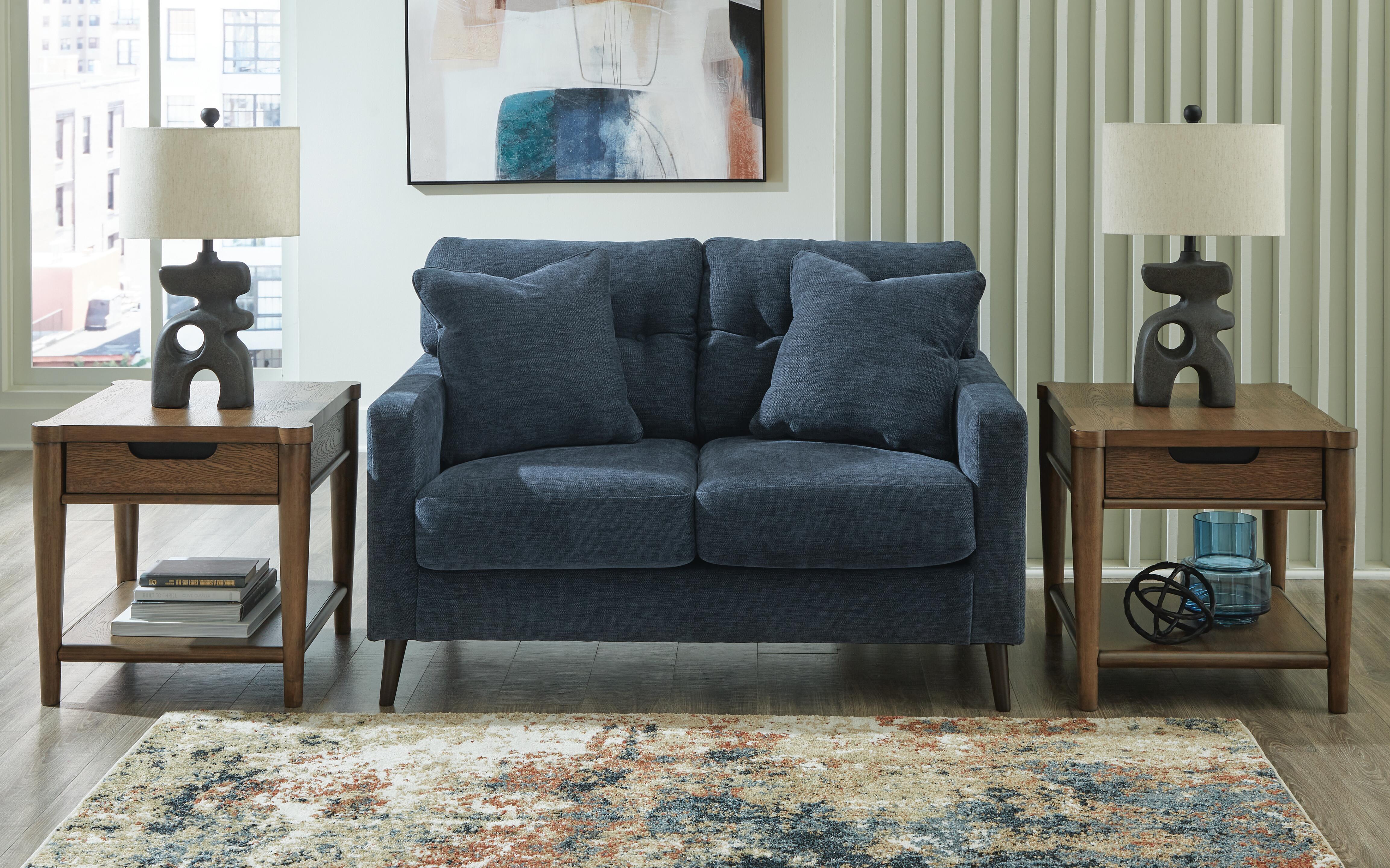 Dar Furniture - Ashley Furniture - Bixler Loveseat - Loveseat / Navy - 2610635
