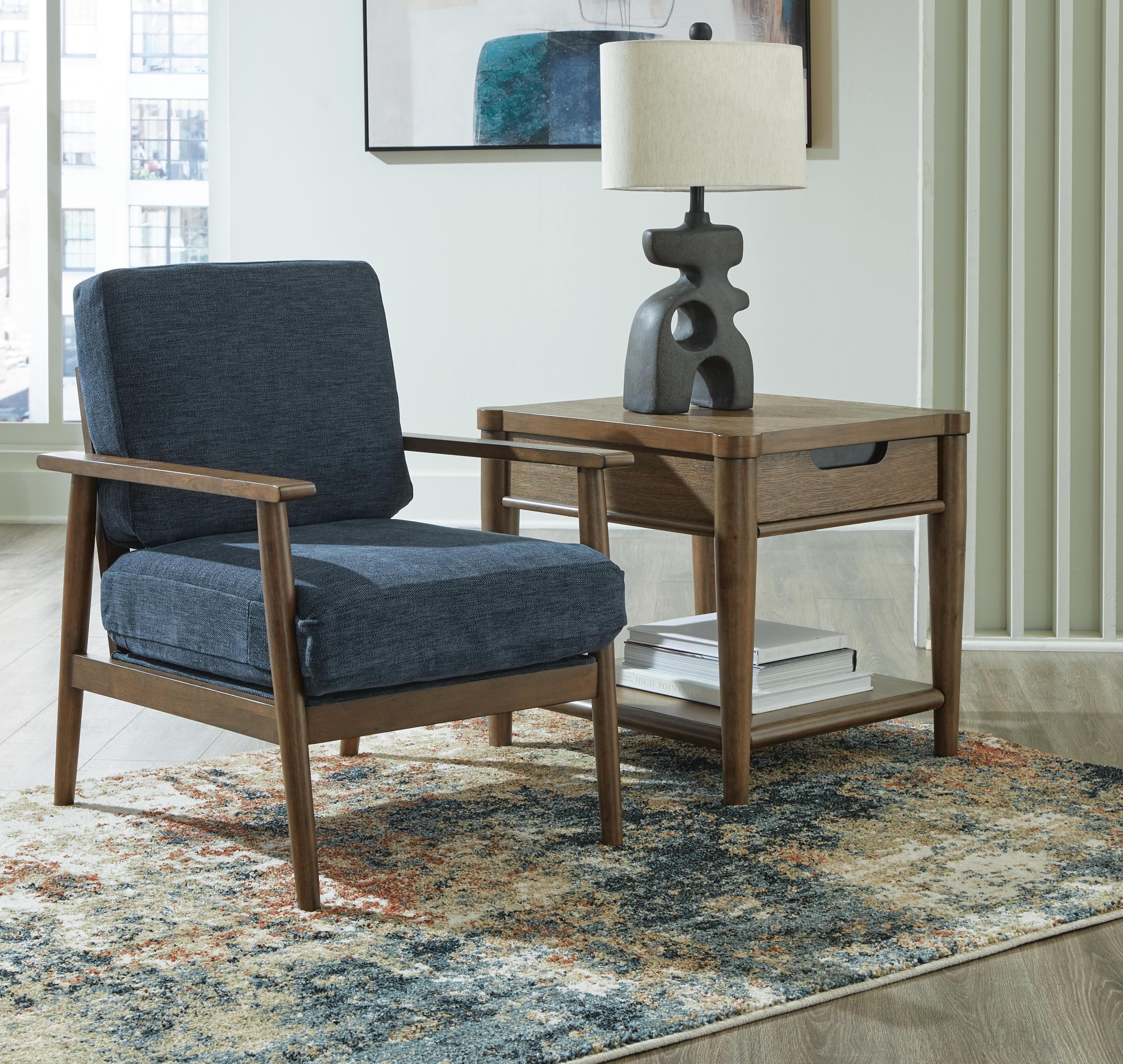 Dar Furniture - Ashley Furniture - Bixler Accent Chair - Showood Accent Chair / Navy - 2610660