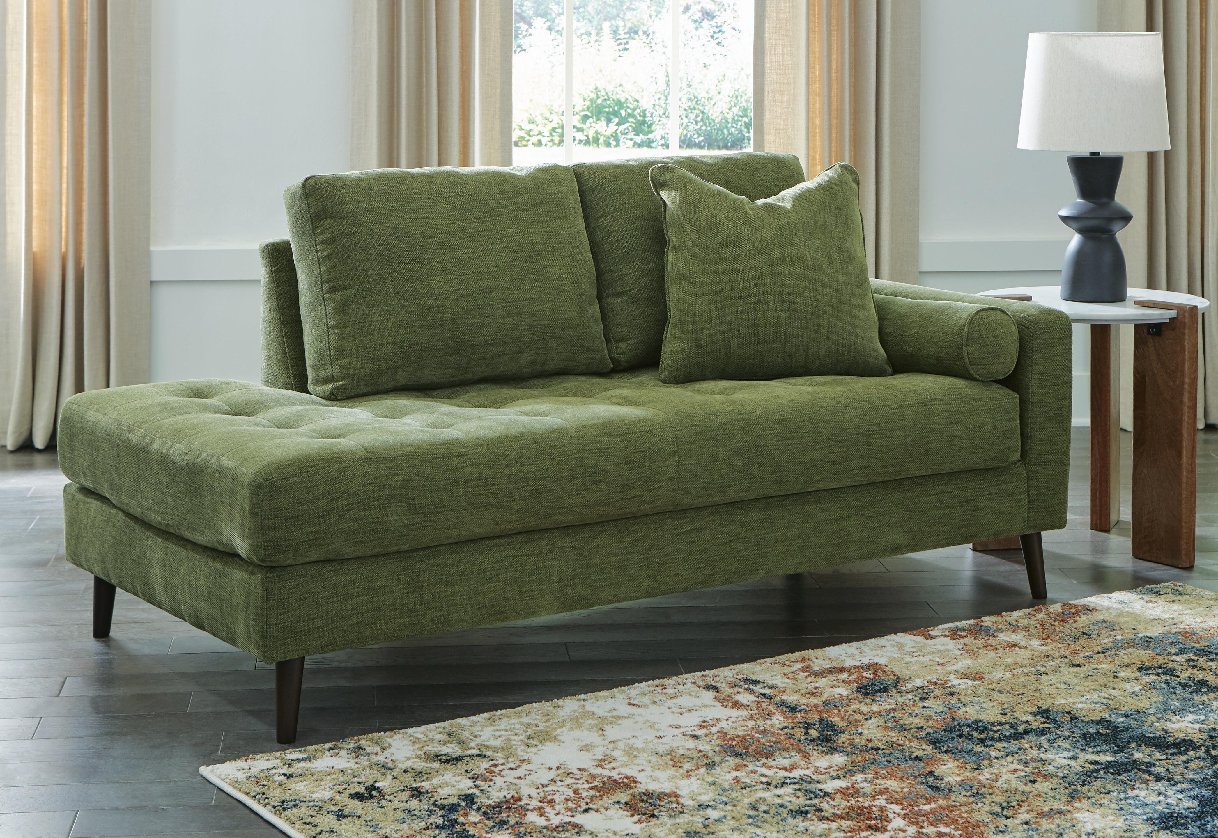 Dar Furniture - Ashley Furniture - Bixler Right-Arm Facing Corner Chaise - RAF Corner Chaise / Olive - 2610717