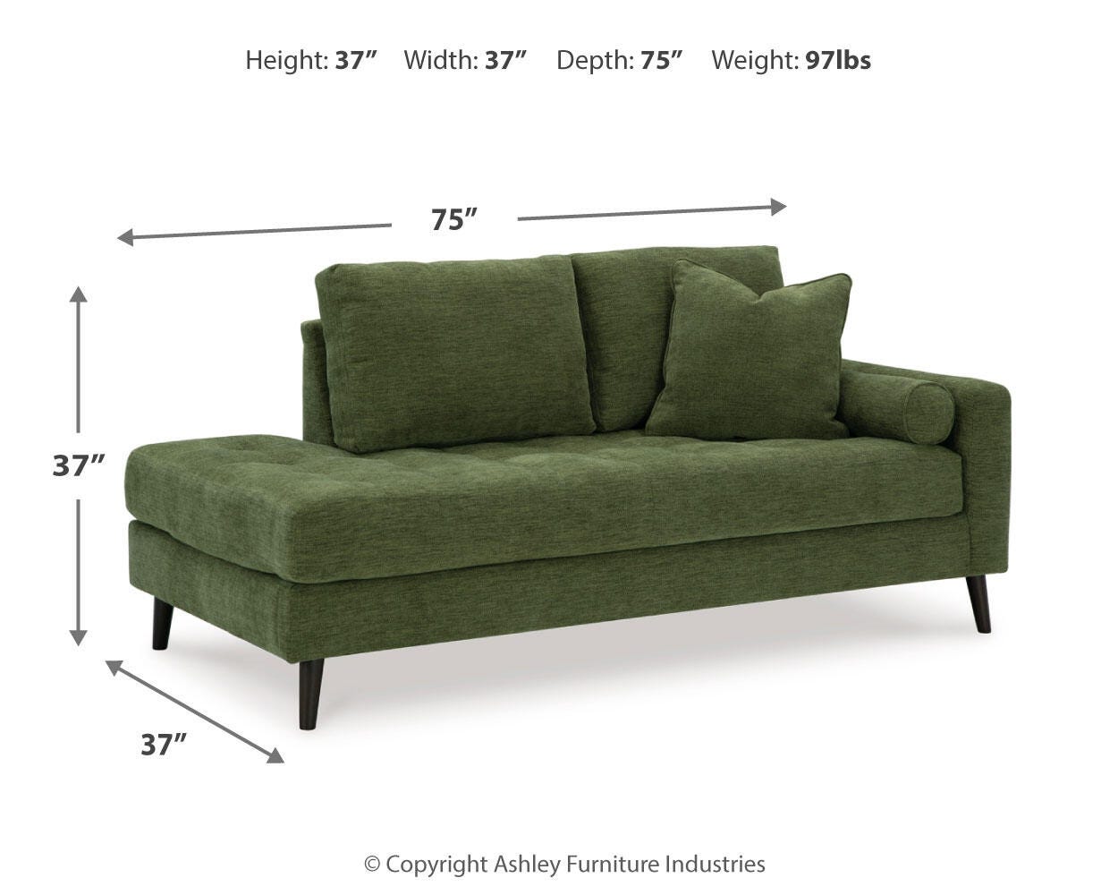 Bixler Right-Arm Facing Corner Chaise