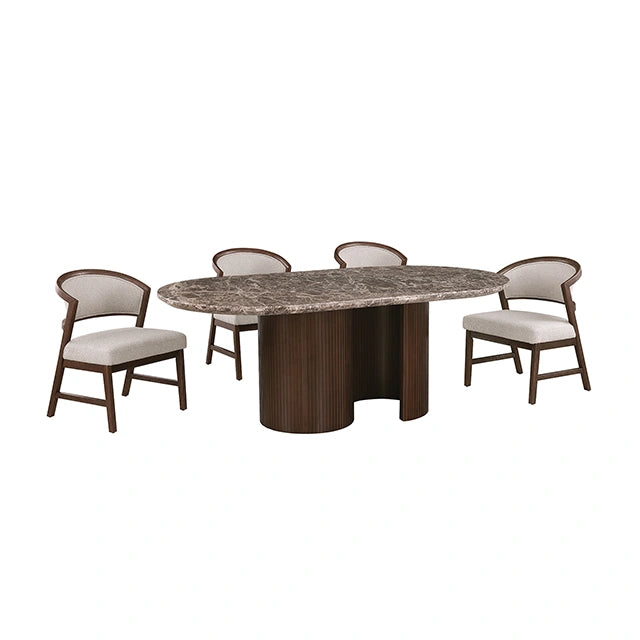 Narvik 5 Pc. Dining Table Set FM37026BR-OT-5PC-WH