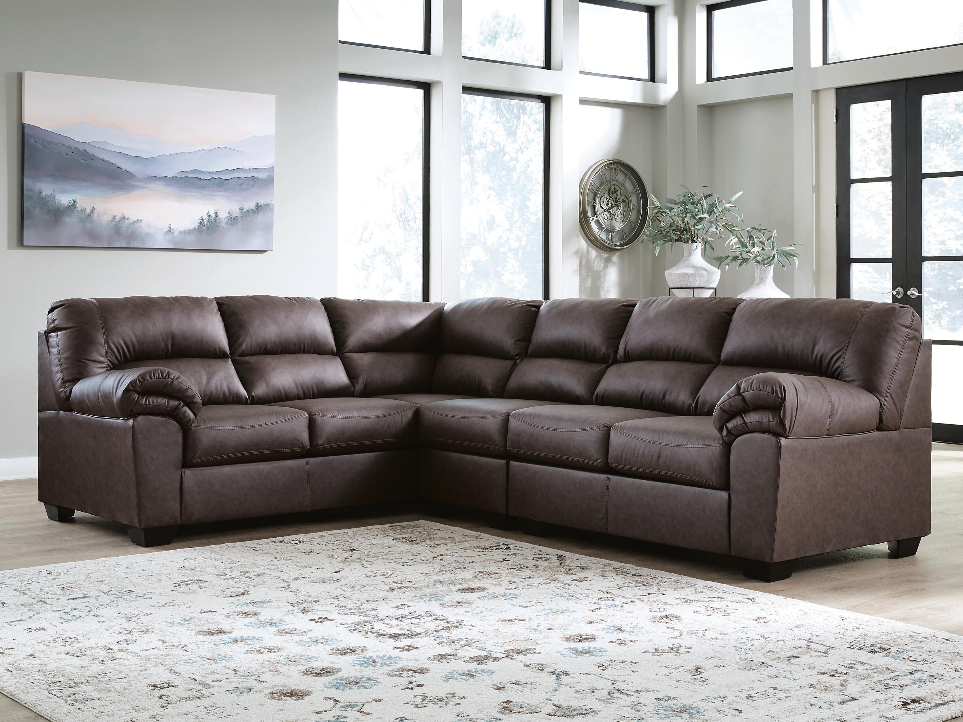 Dar Furniture - Ashley Furniture - WillowBend 3-Piece Sectional - LAF 3-Piece Sectional / Umber - PC27705S4