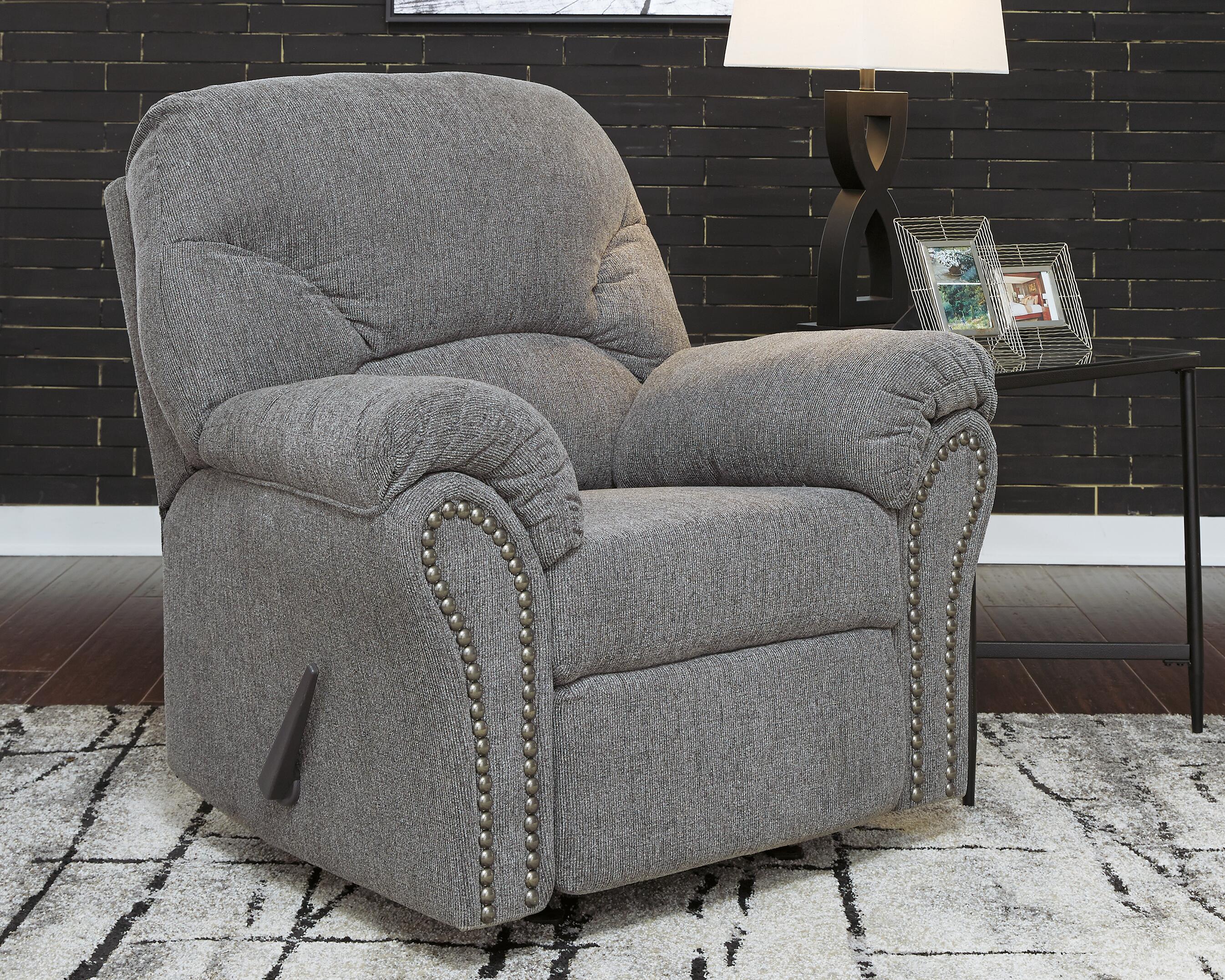 Dar Furniture - Ashley Furniture - Allmaxx Recliner - Rocker Recliner / Pewter - 2810525