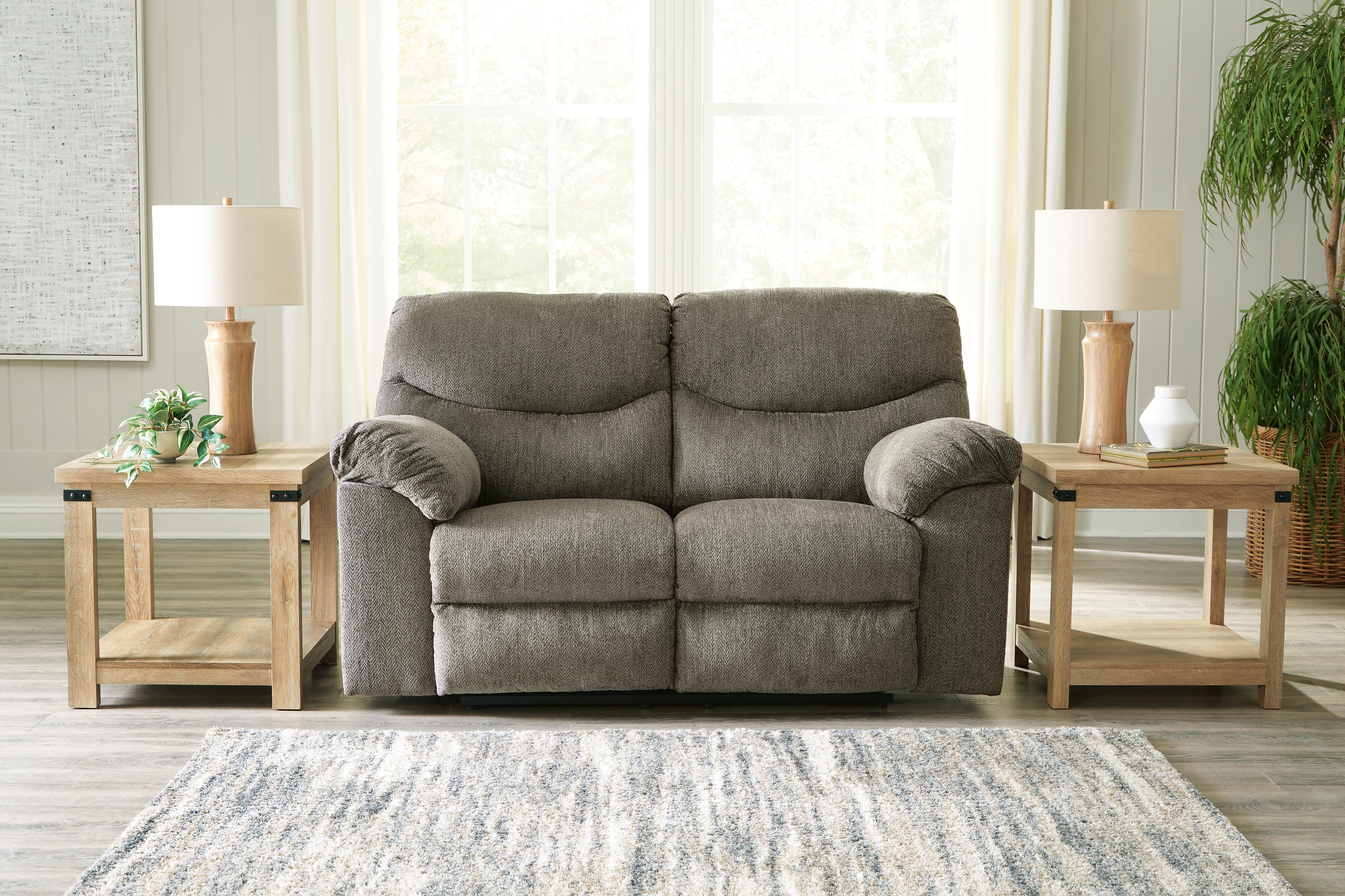 Dar Furniture - Ashley Furniture - Alphons Reclining Loveseat - Reclining Loveseat / Putty - 2820186