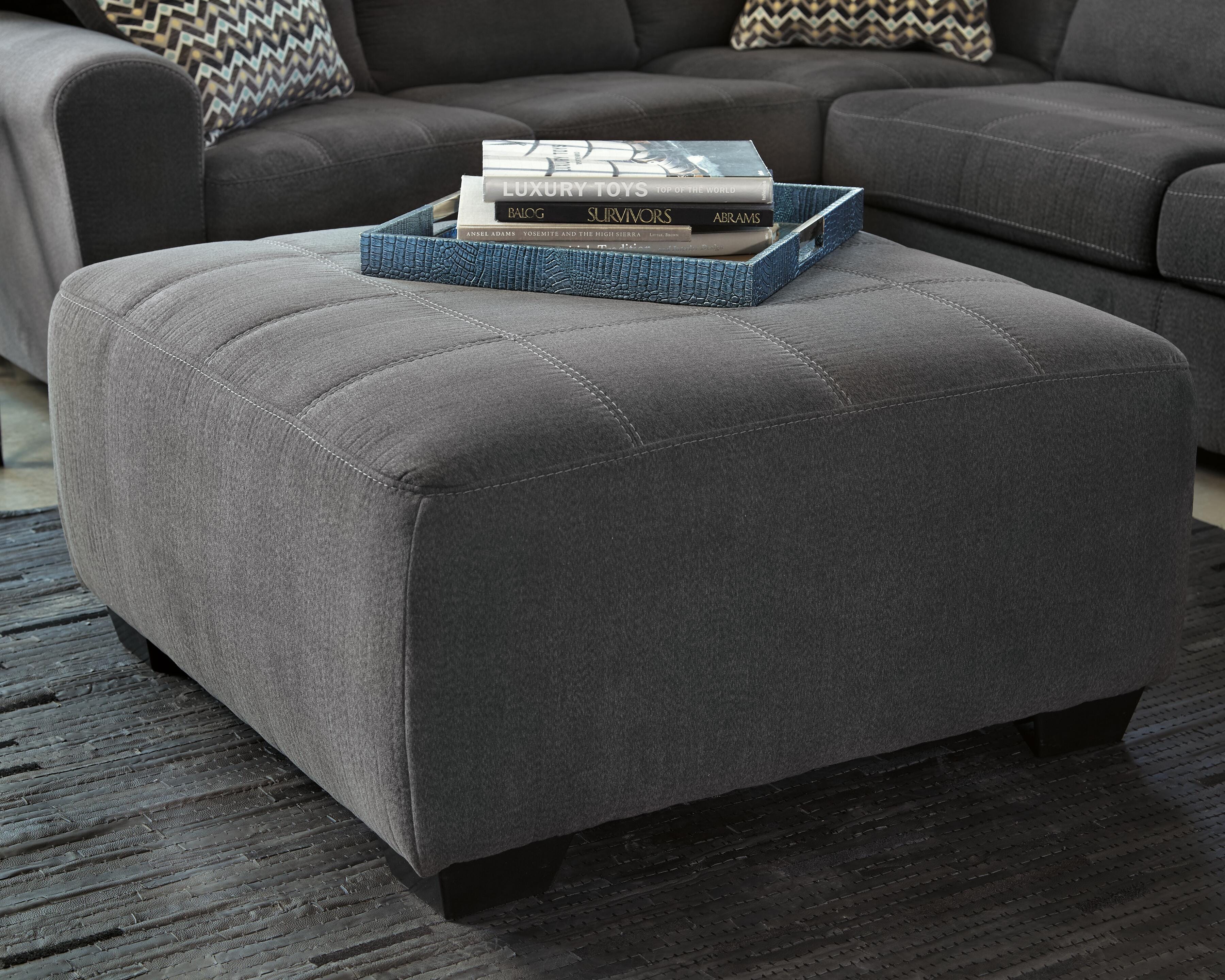 Dar Furniture - Ashley Furniture - Ambee Oversized Accent Ottoman - Oversized Accent Ottoman / Slate - 2862008