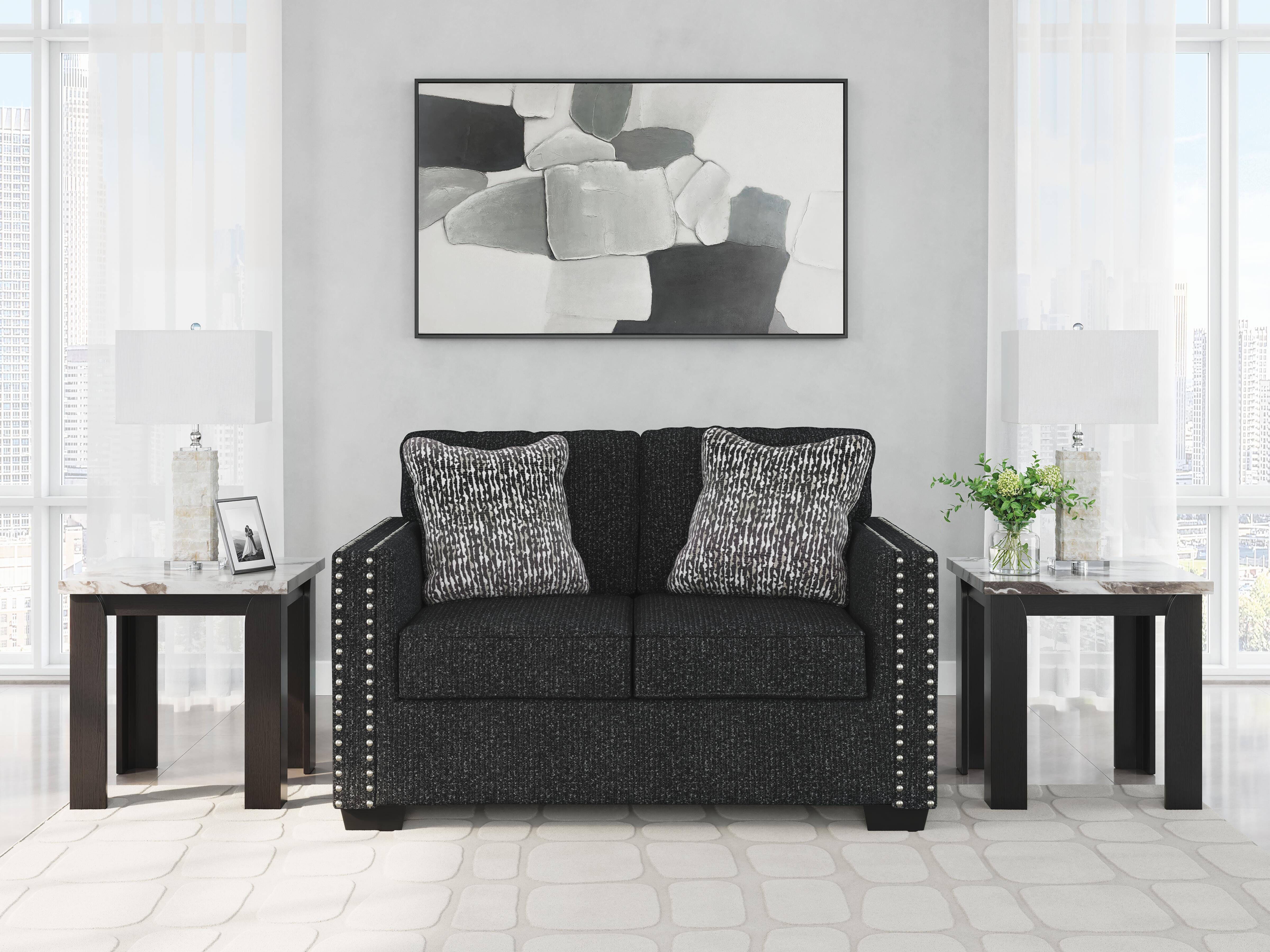 Dar Furniture - Ashley Furniture - Jasmine Peaks Loveseat - Loveseat / Coal - 2890435