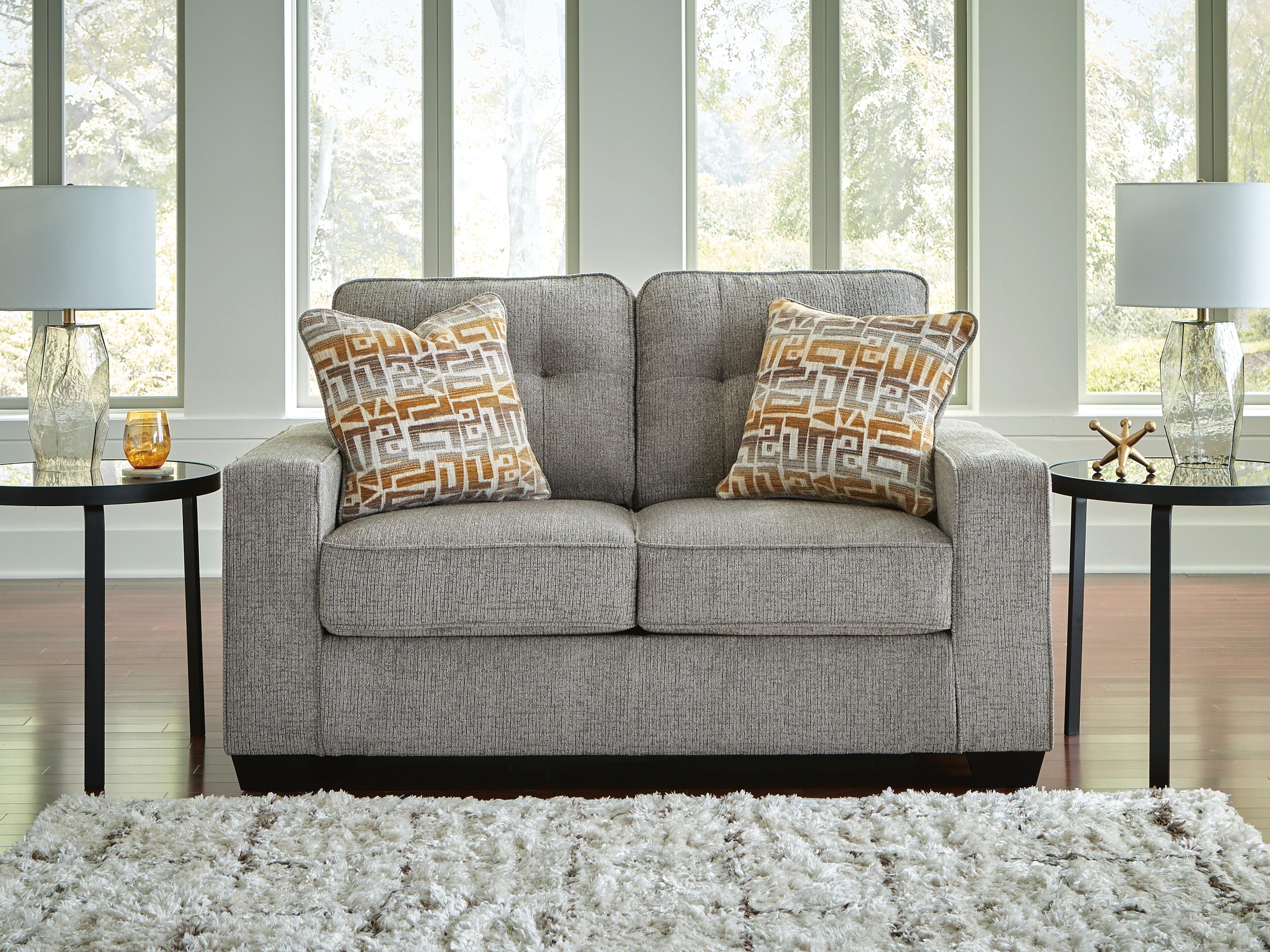 Dar Furniture - Ashley Furniture - Larimer Loveseat - Loveseat / Iron - PC2920435