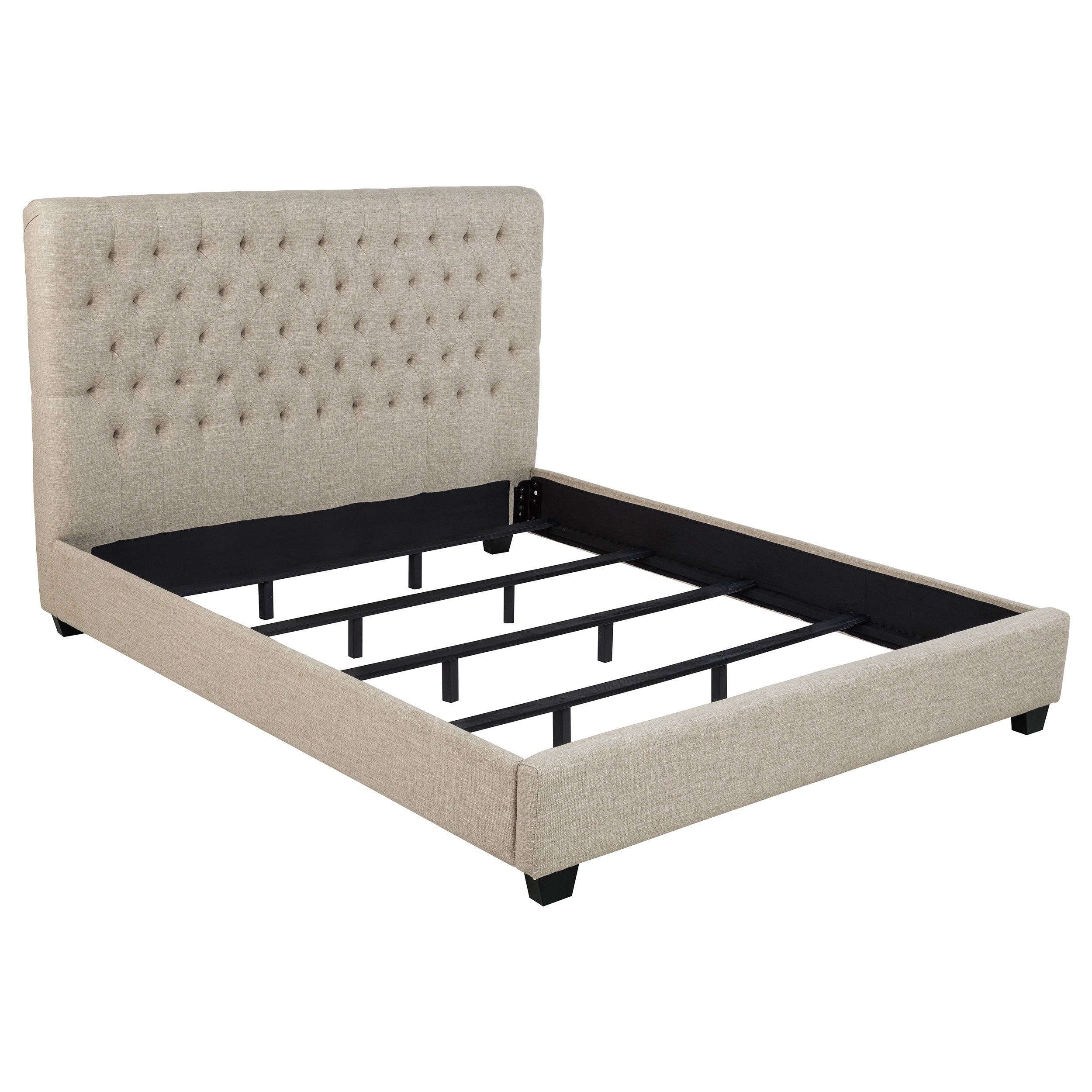 Dar Furniture - Coaster - Chloe Upholstered California King Panel Bed Oatmeal - 300007KW