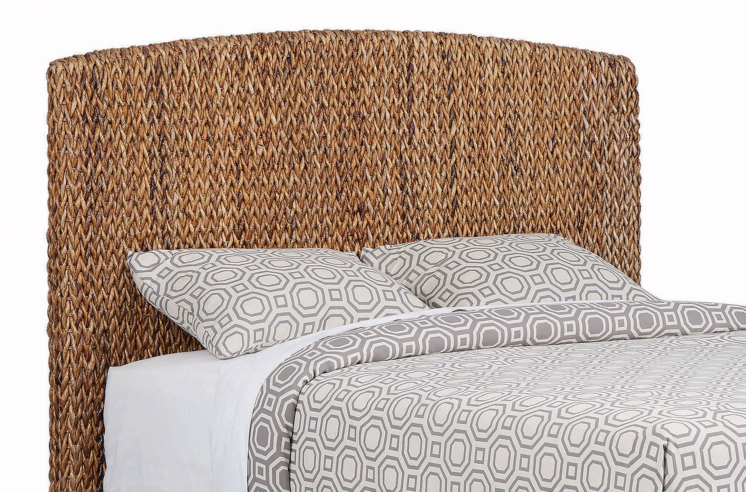 Dar Furniture - Coaster - Laughton Woven Banana Leaf California King Headboard Amber - 300501KWB1