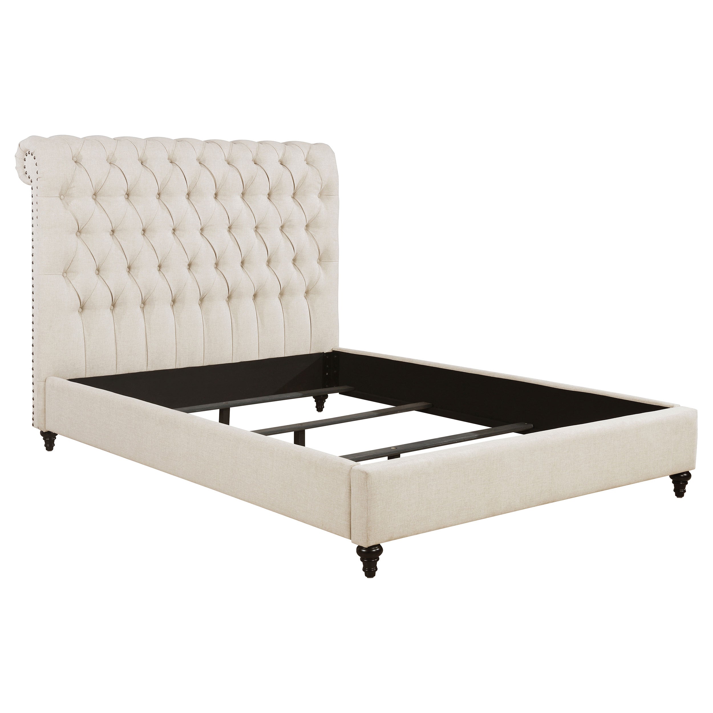 Dar Furniture - Coaster - Devon 57-inch Upholstered California King Panel Bed Beige - 300525KW