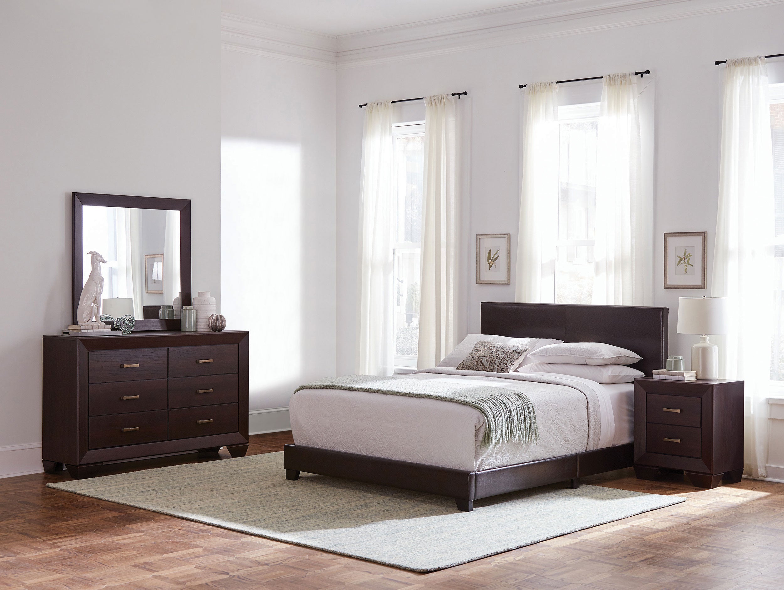 Dar Furniture - Coaster - Dorian 4-piece Twin Bedroom Set Dark Cocoa - 300762T-S4