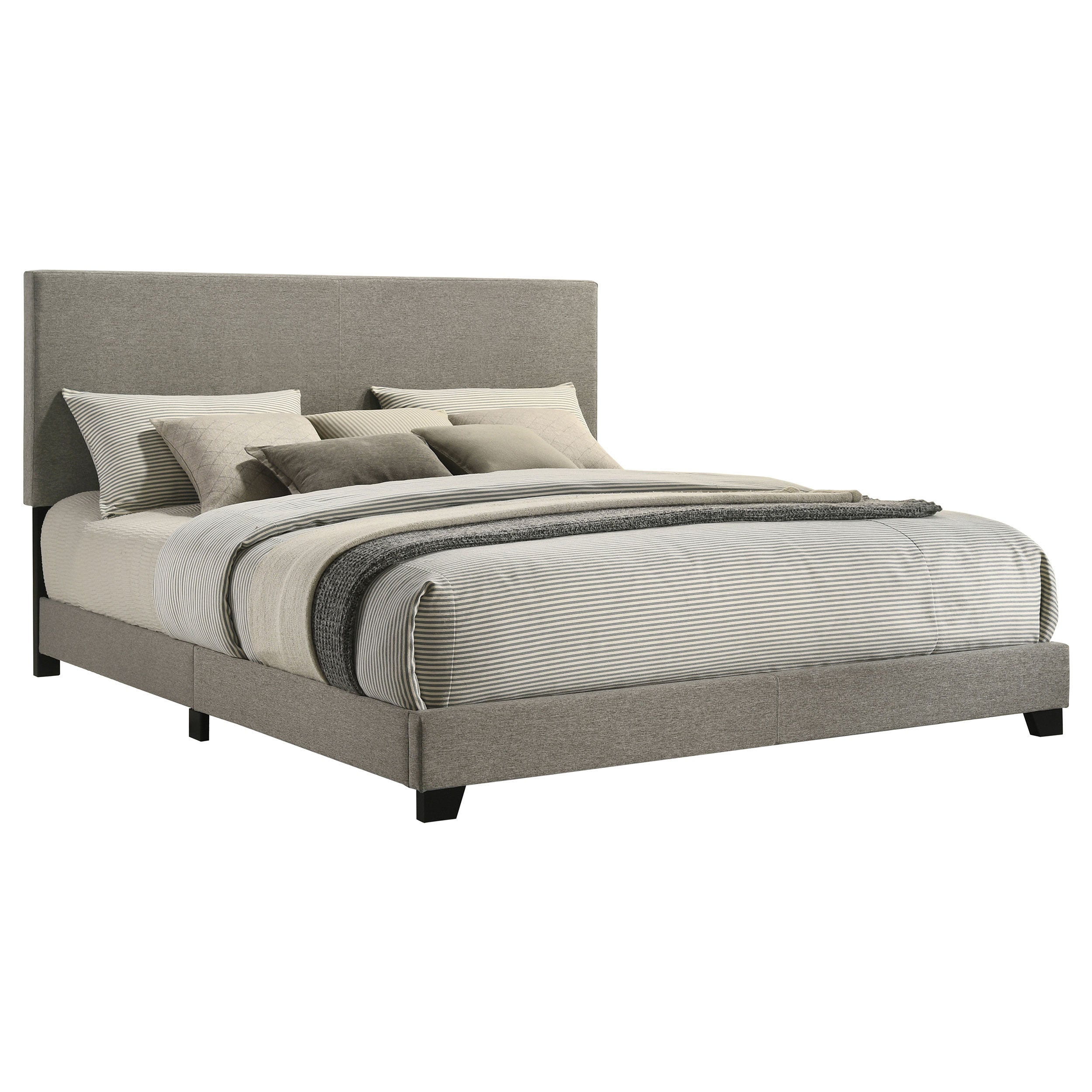 Dar Furniture - Coaster - Dorian Fabric Upholstered California King Panel Bed Taupe - 300851KW