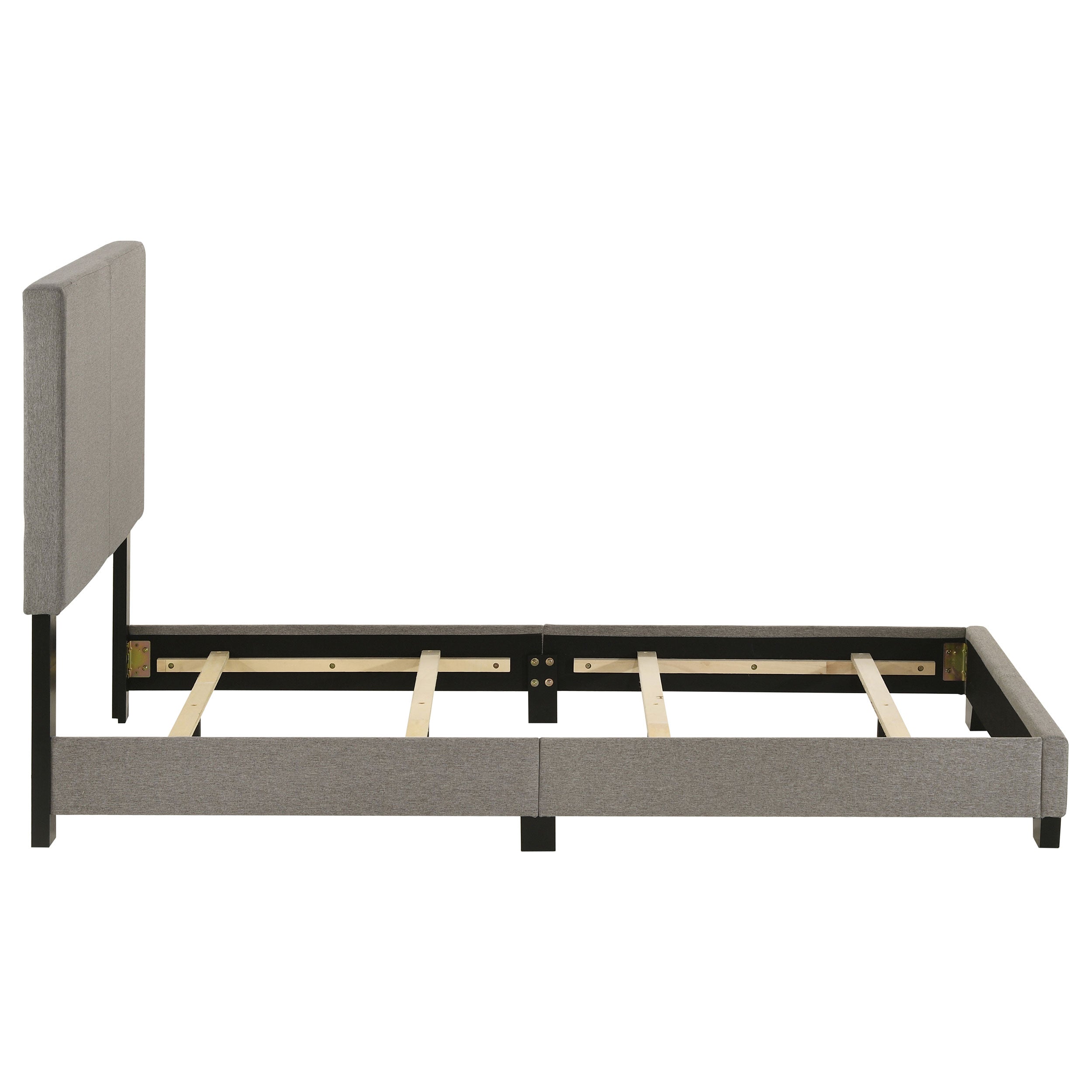 Dorian Fabric Upholstered Twin Panel Bed Taupe