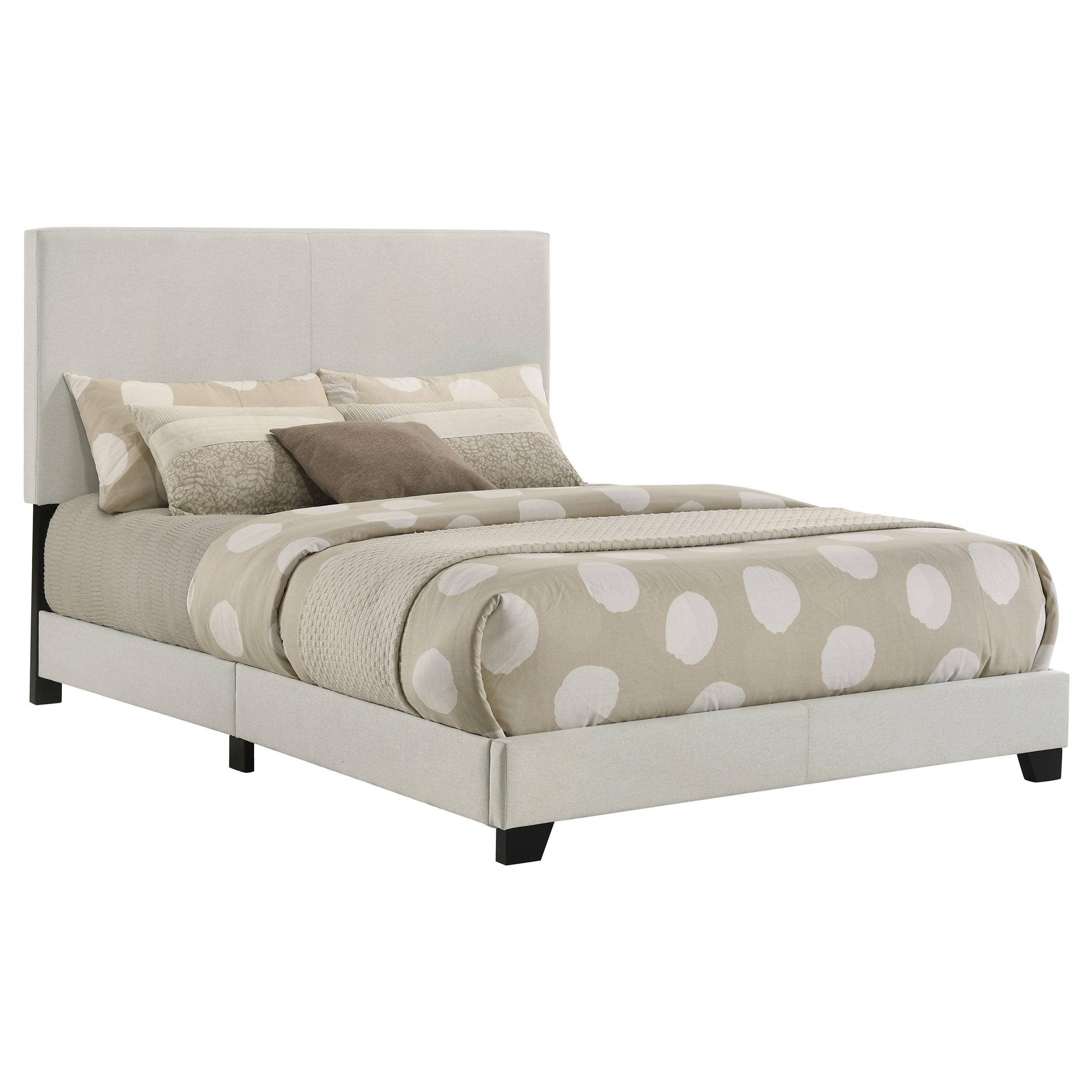 Dar Furniture - Coaster - Dorian Fabric Upholstered Full Panel Bed Cream - 300852F