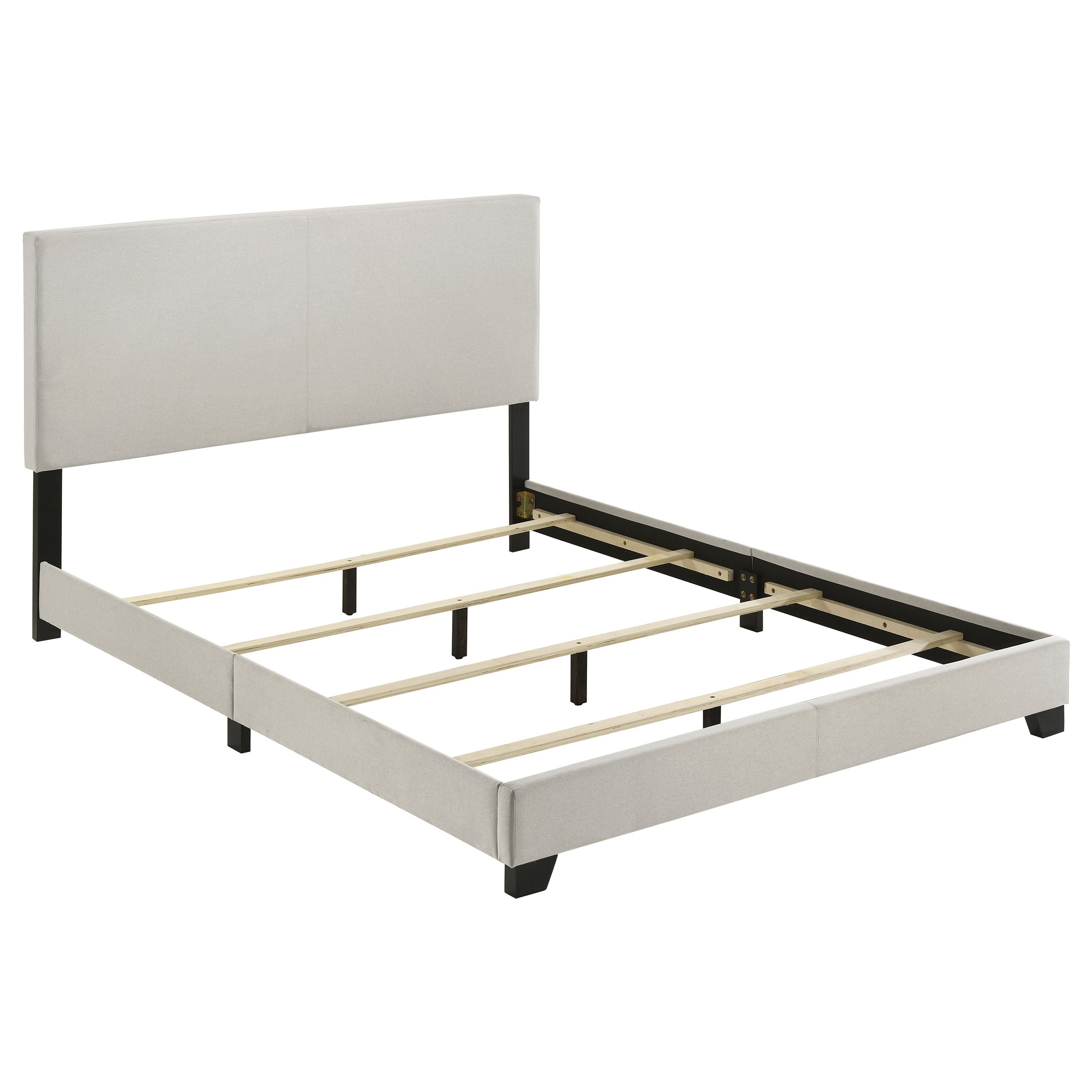Dar Furniture - Coaster - Dorian Fabric Upholstered Queen Panel Bed Cream - 300852Q