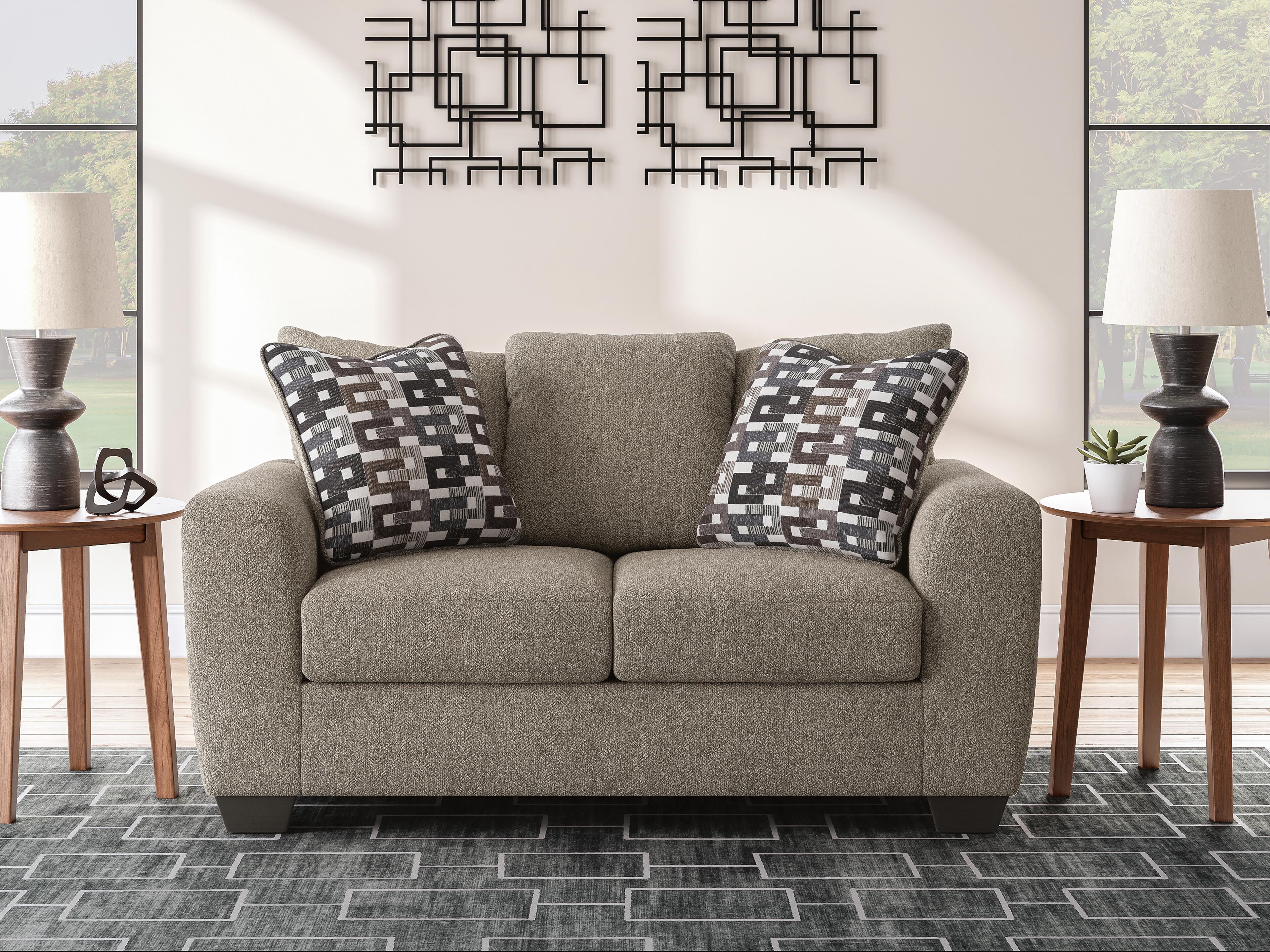 Dar Furniture - Ashley Furniture - Triston-Peaks Loveseat - Loveseat / Suede - 3020435
