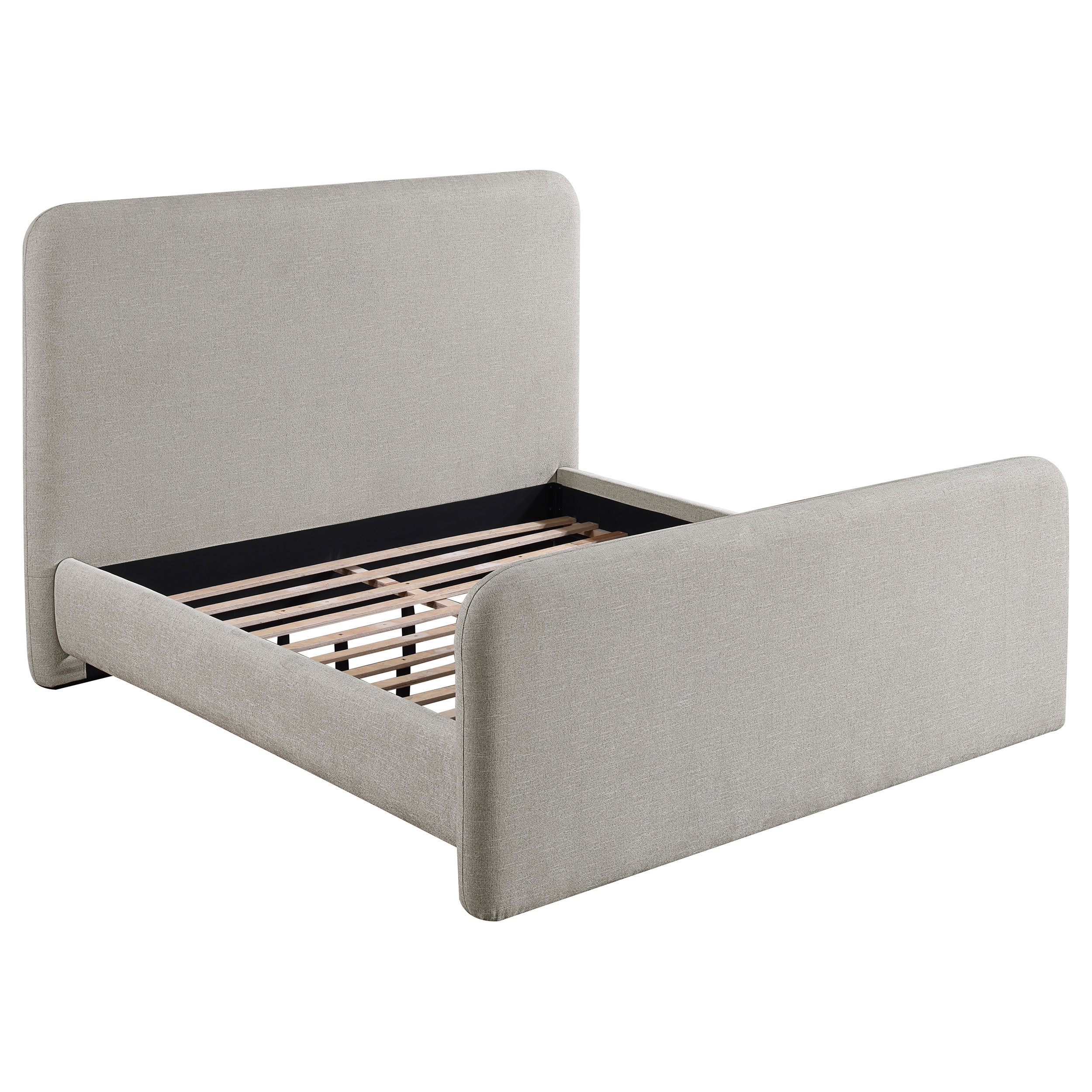 Dar Furniture - Coaster - Wren Upholstered Eastern King Panel Bed Grey - 302052KE