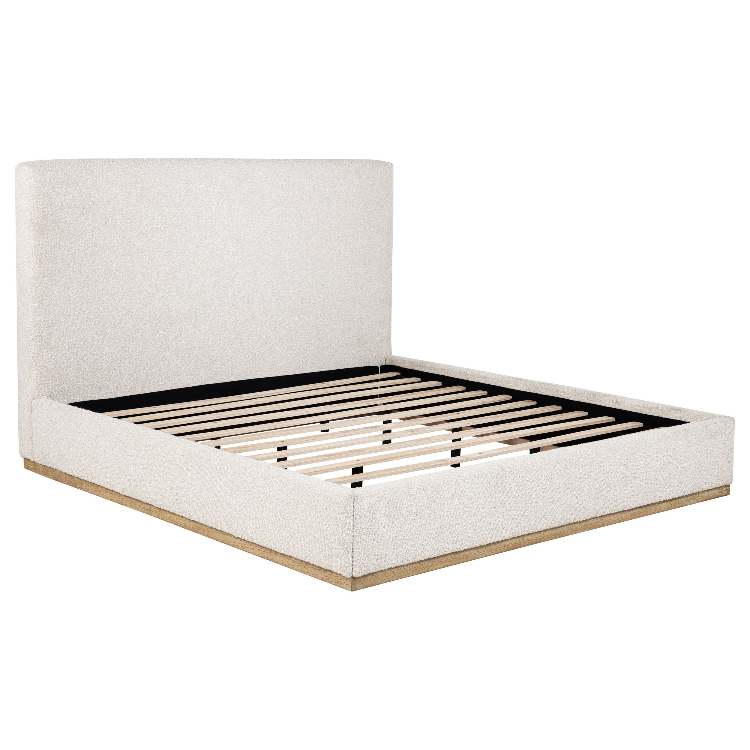Dar Furniture - Coaster - Knox Upholstered EASTERN KING Panel Bed Cream - 302053KE