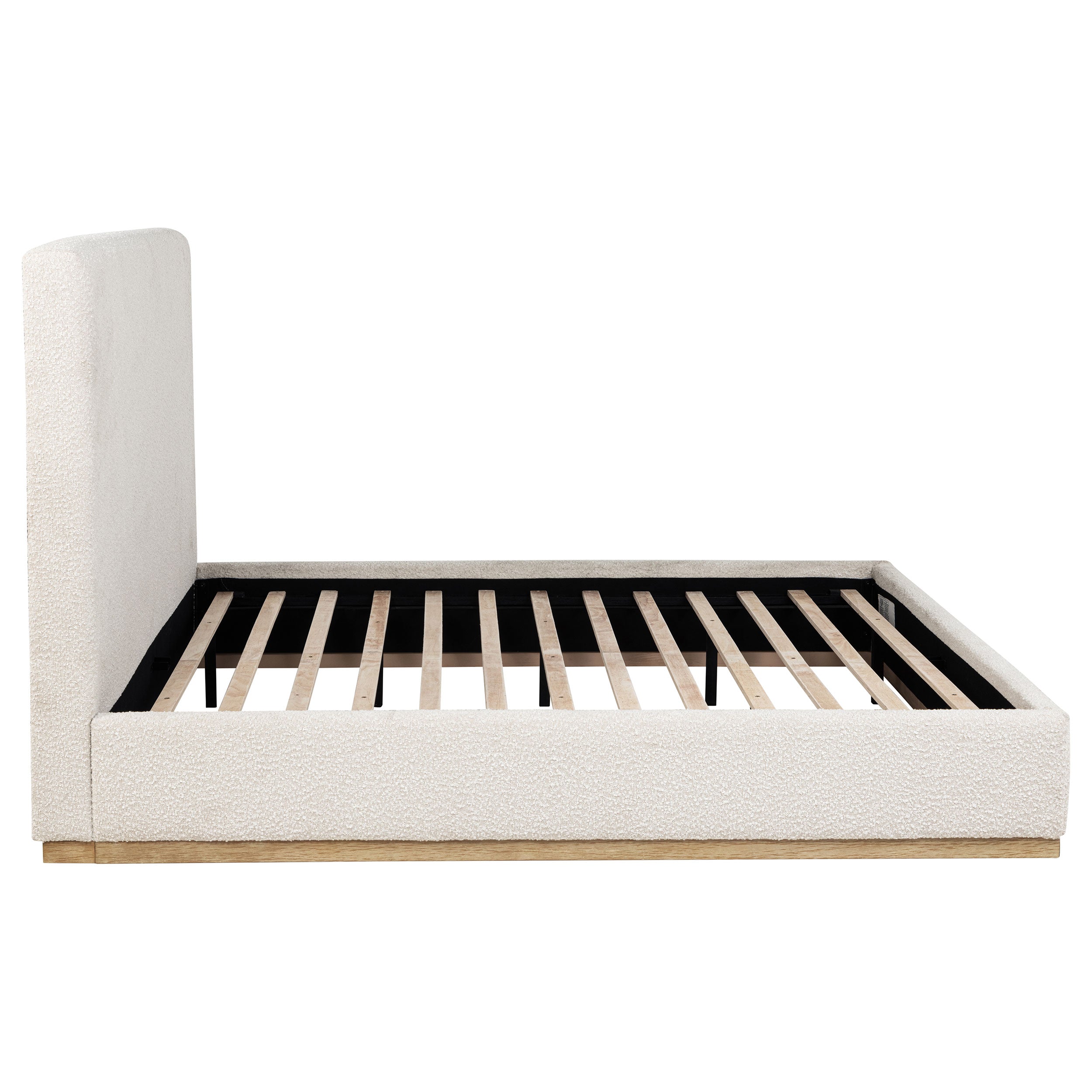 Knox Upholstered EASTERN KING Panel Bed Cream