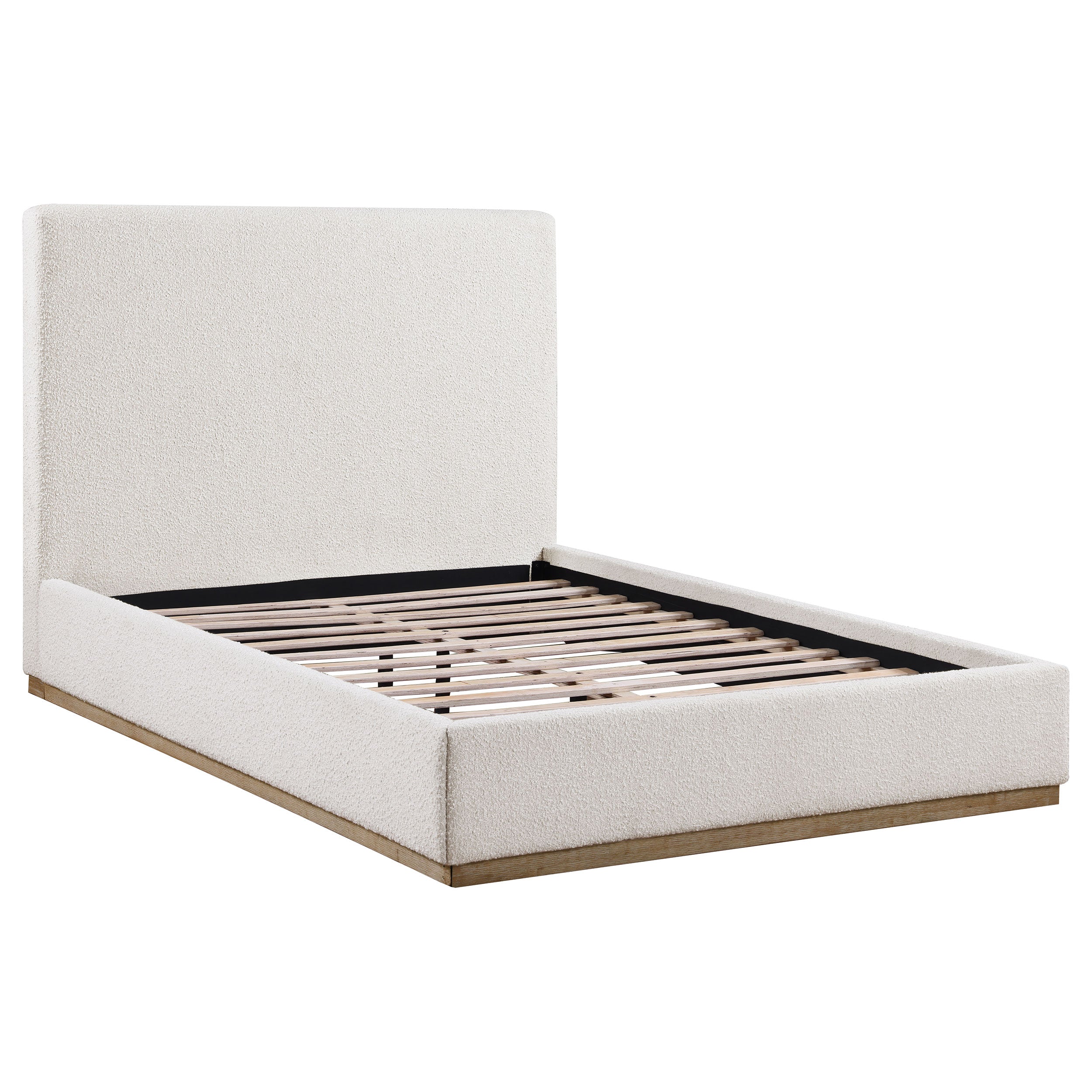 Dar Furniture - Coaster - Knox Upholstered Queen Panel Bed Cream - 302053Q
