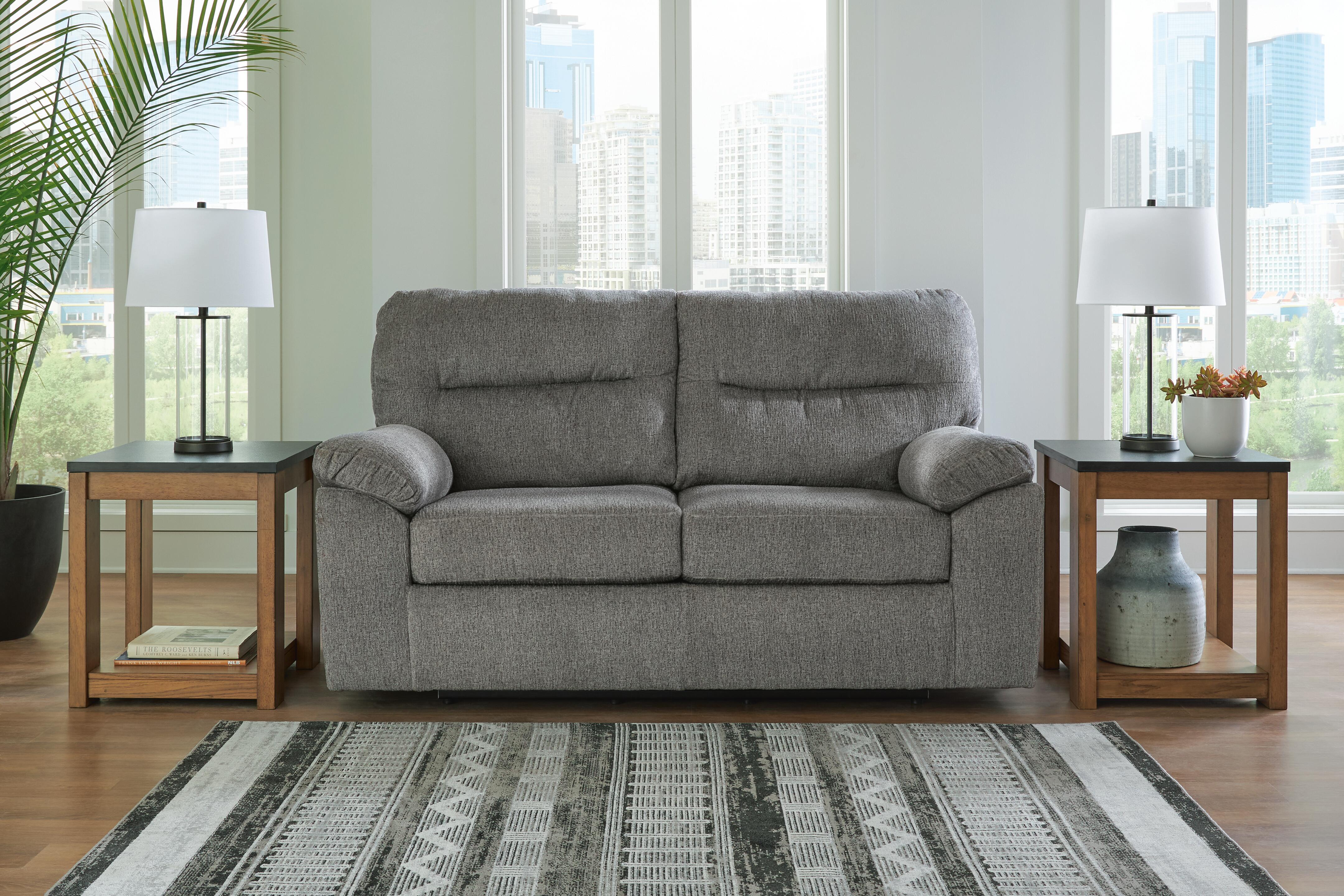 Dar Furniture - Ashley Furniture - Bindura Glider Loveseat - Glider Loveseat / Mineral - 3030578