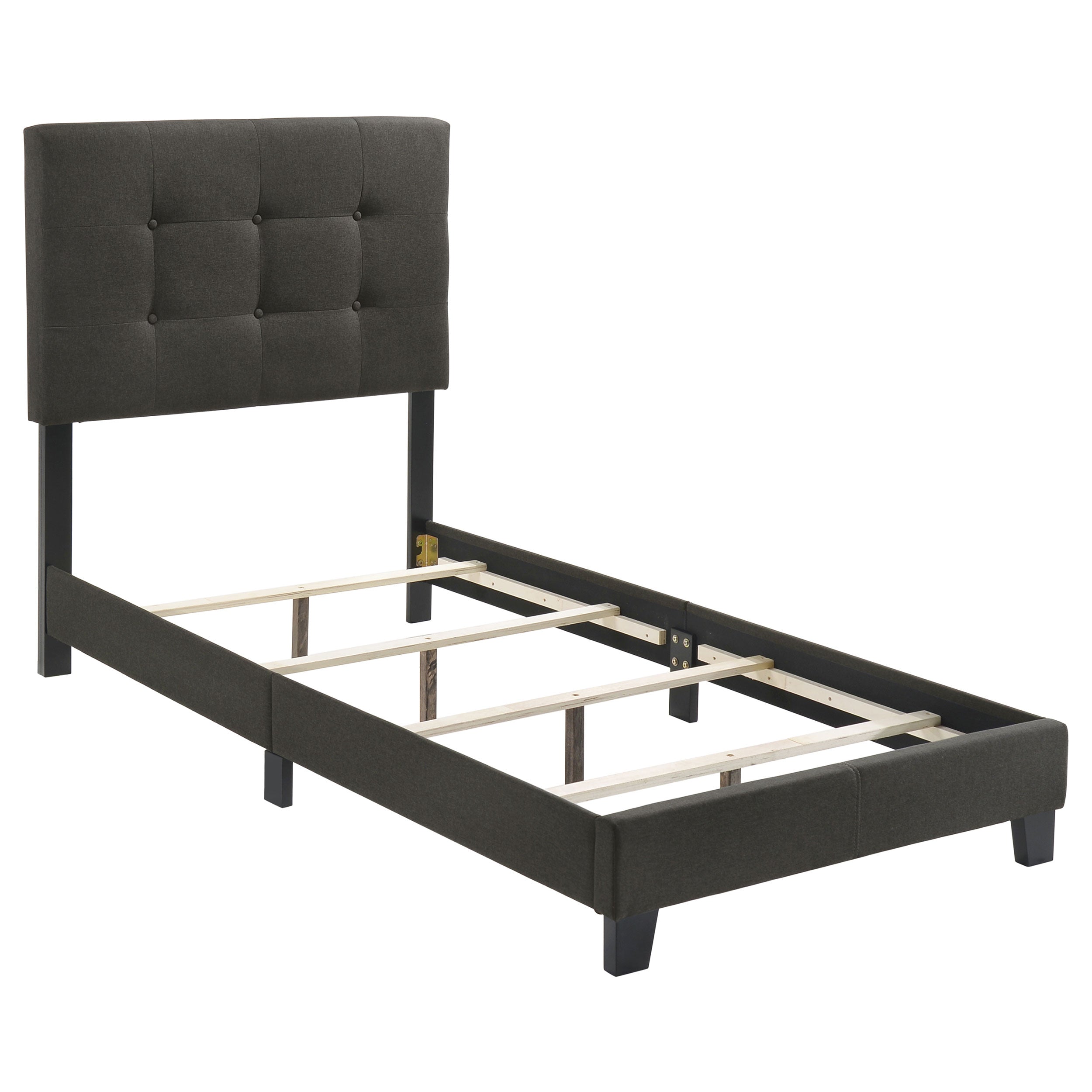 Dar Furniture - Coaster - Mapes Upholstered Twin Panel Bed Charcoal - 305746T