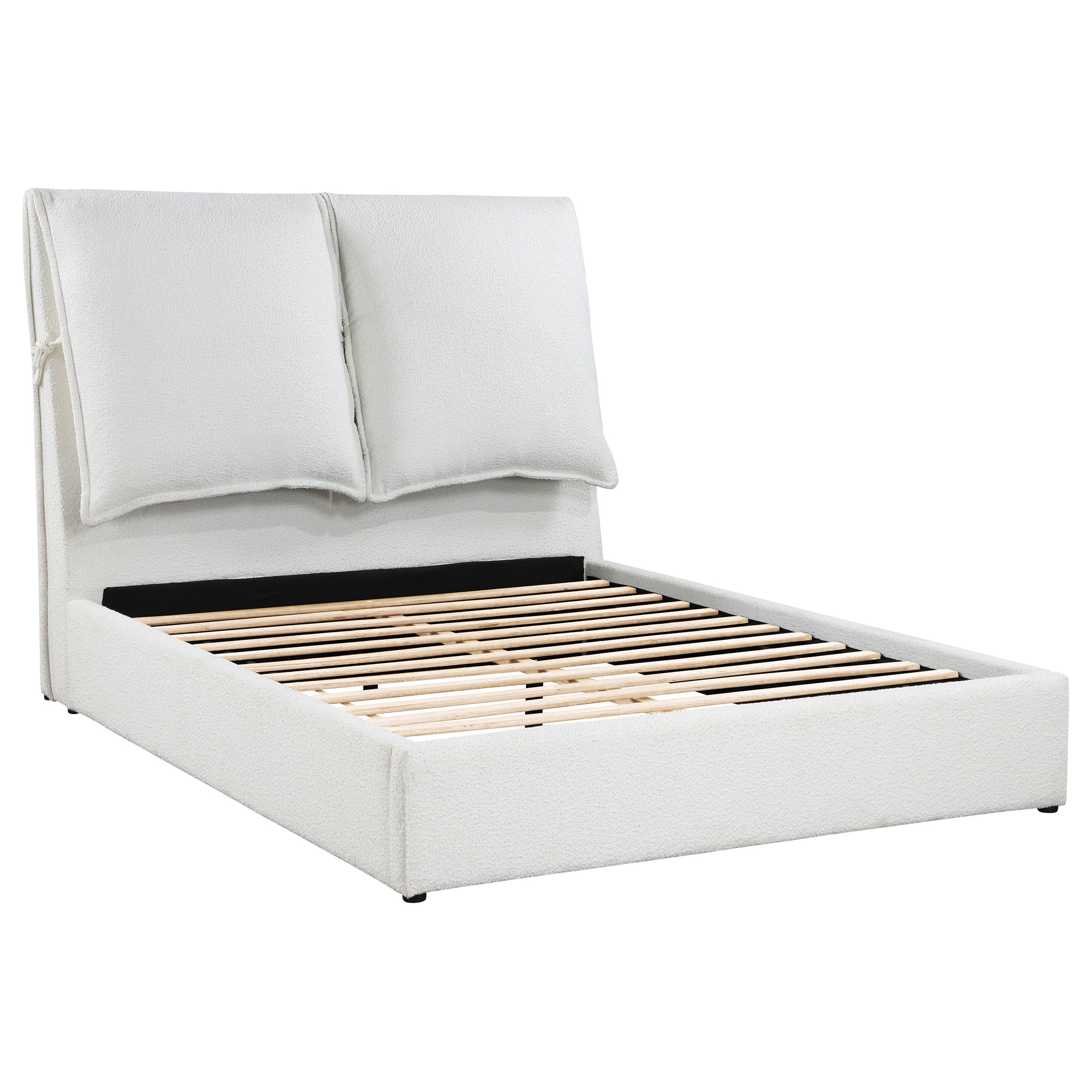 Dar Furniture - Coaster - Gwendoline Upholstered Queen Panel Bed White - 306040Q