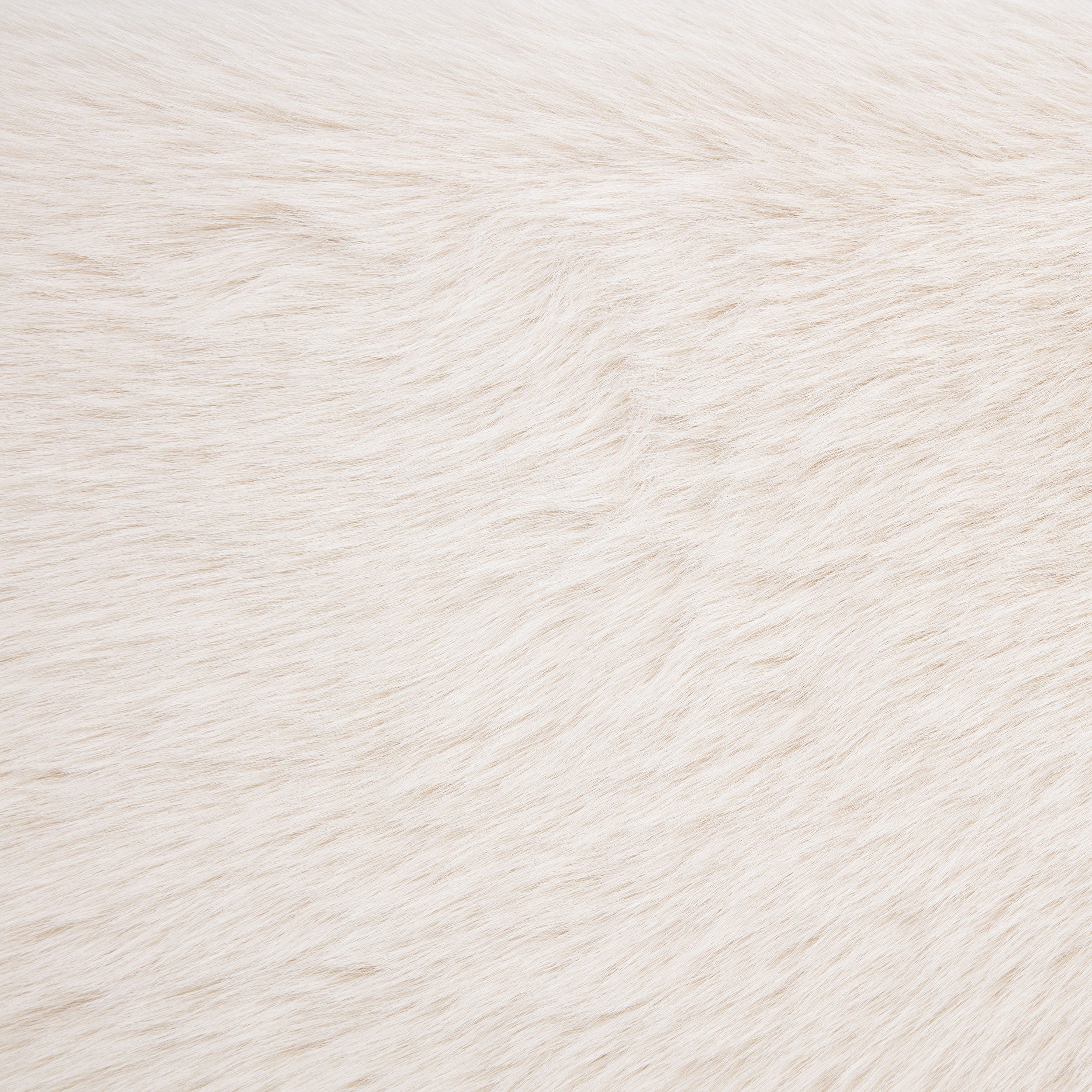 Rebecca Faux Fur Upholstered Eastern King Bed Cream