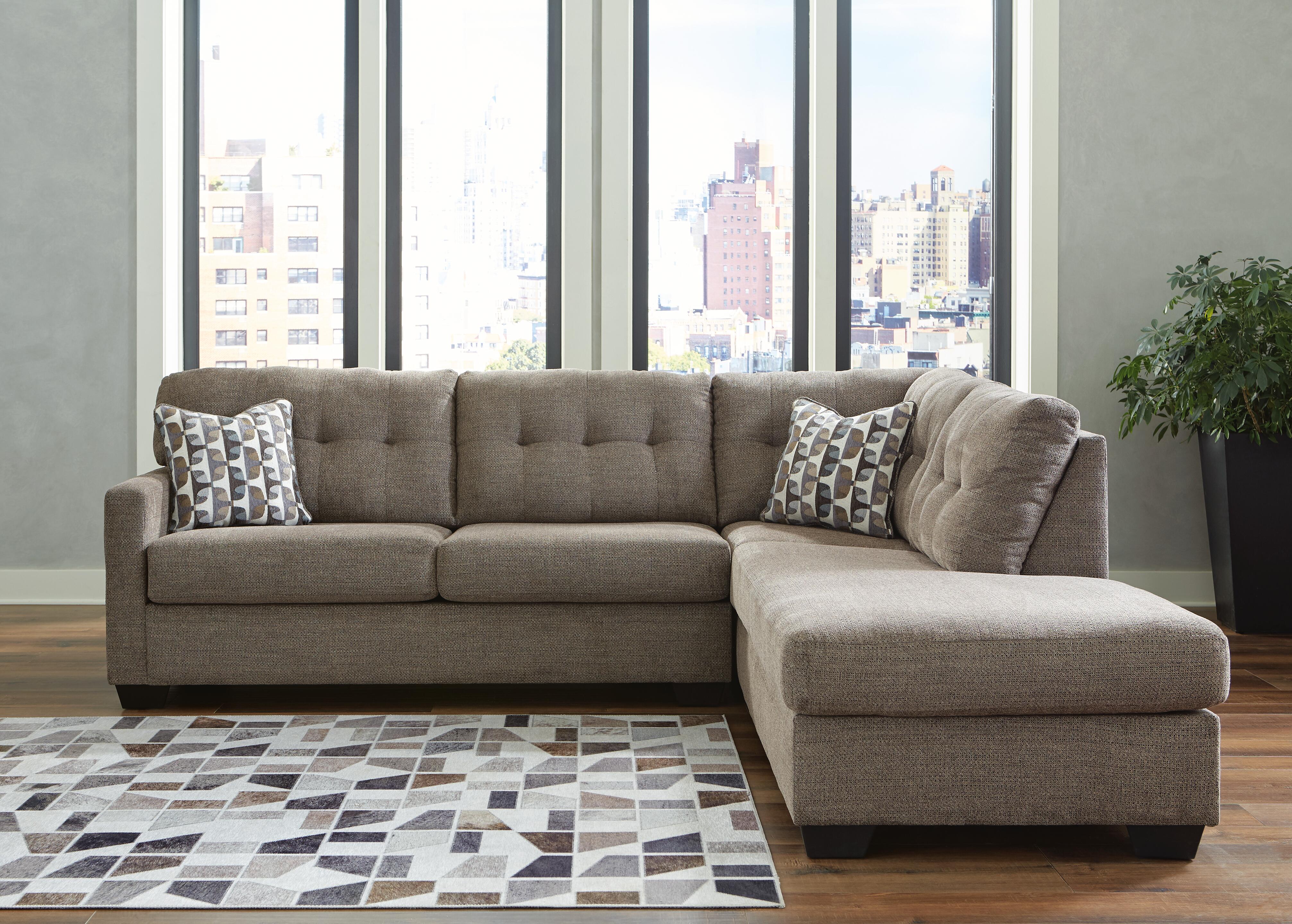 Dar Furniture - Ashley Furniture - Mahoney 2-Piece Sectional with Chaise - LAF 2-Piece Sectional with Chaise / Chocolate - 31005S2