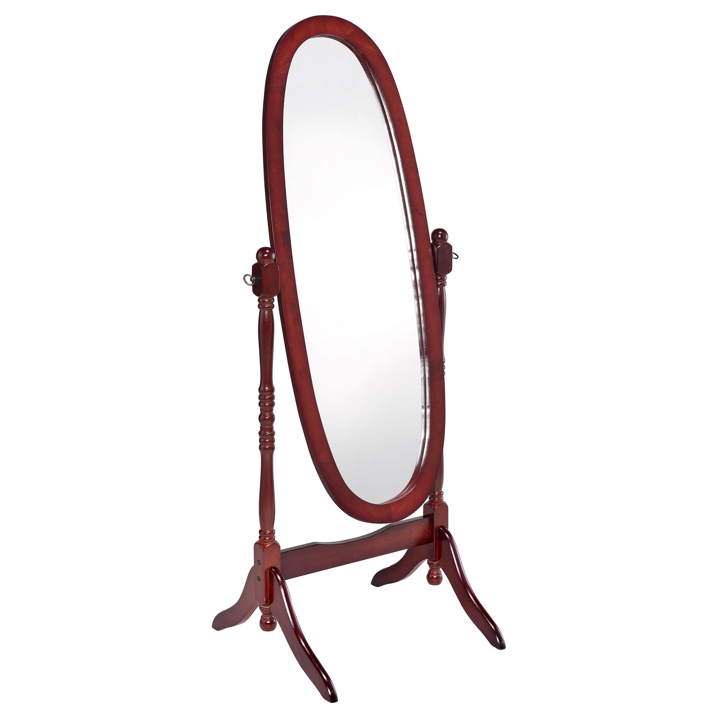 Dar Furniture - Coaster - Foyet Wood Adjustable Full Length Cheval Mirror Merlot - 3101