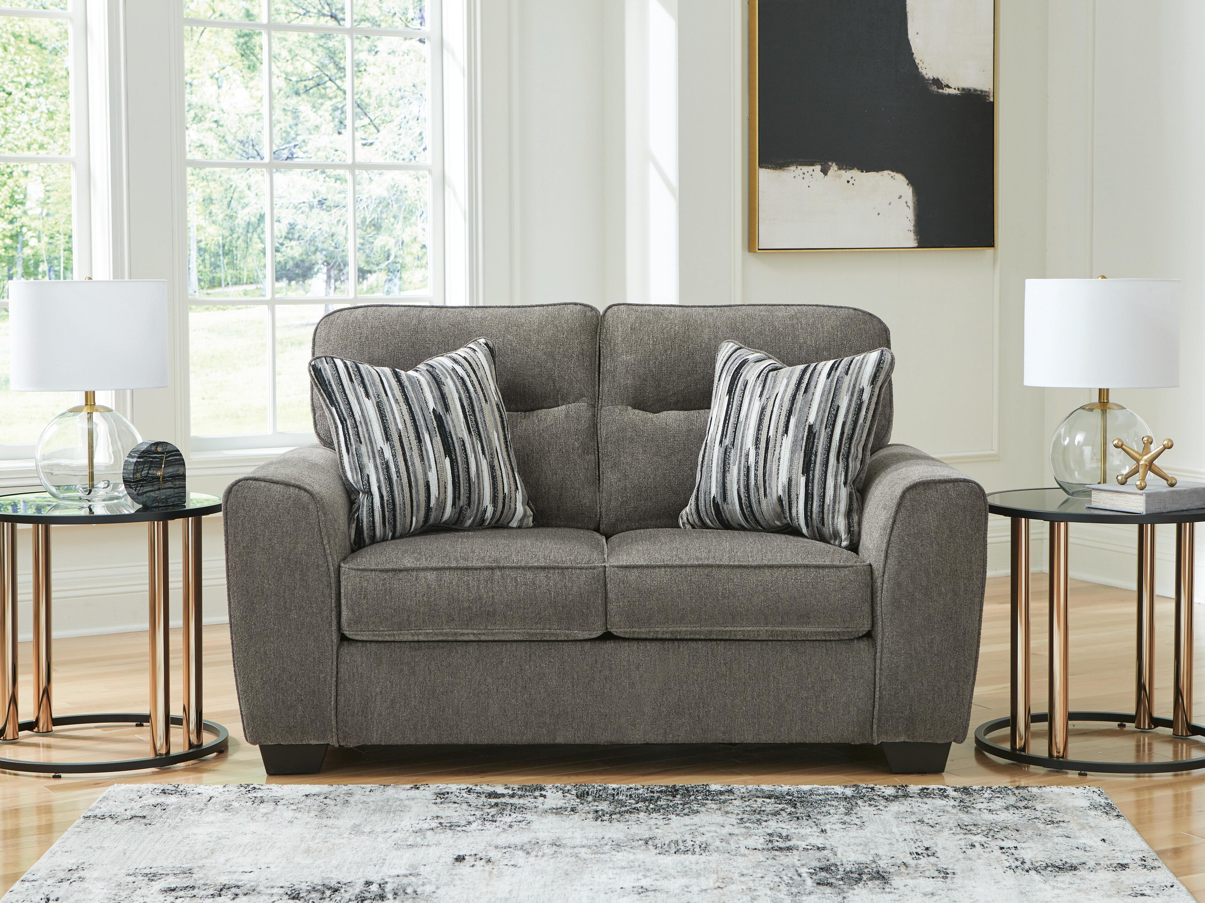 Dar Furniture - Ashley Furniture - Olten Loveseat - Loveseat / Graphite - 3130535